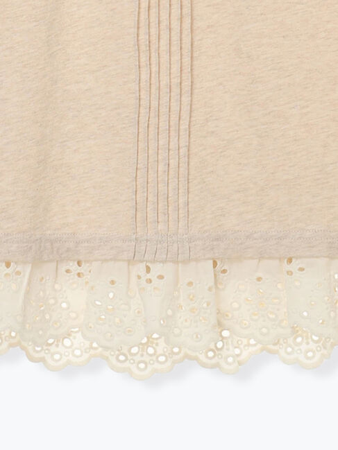 Samansa Mos2「【接触冷感】スクエアネックレースノースリーブ」|Tシャツ・カットソー|