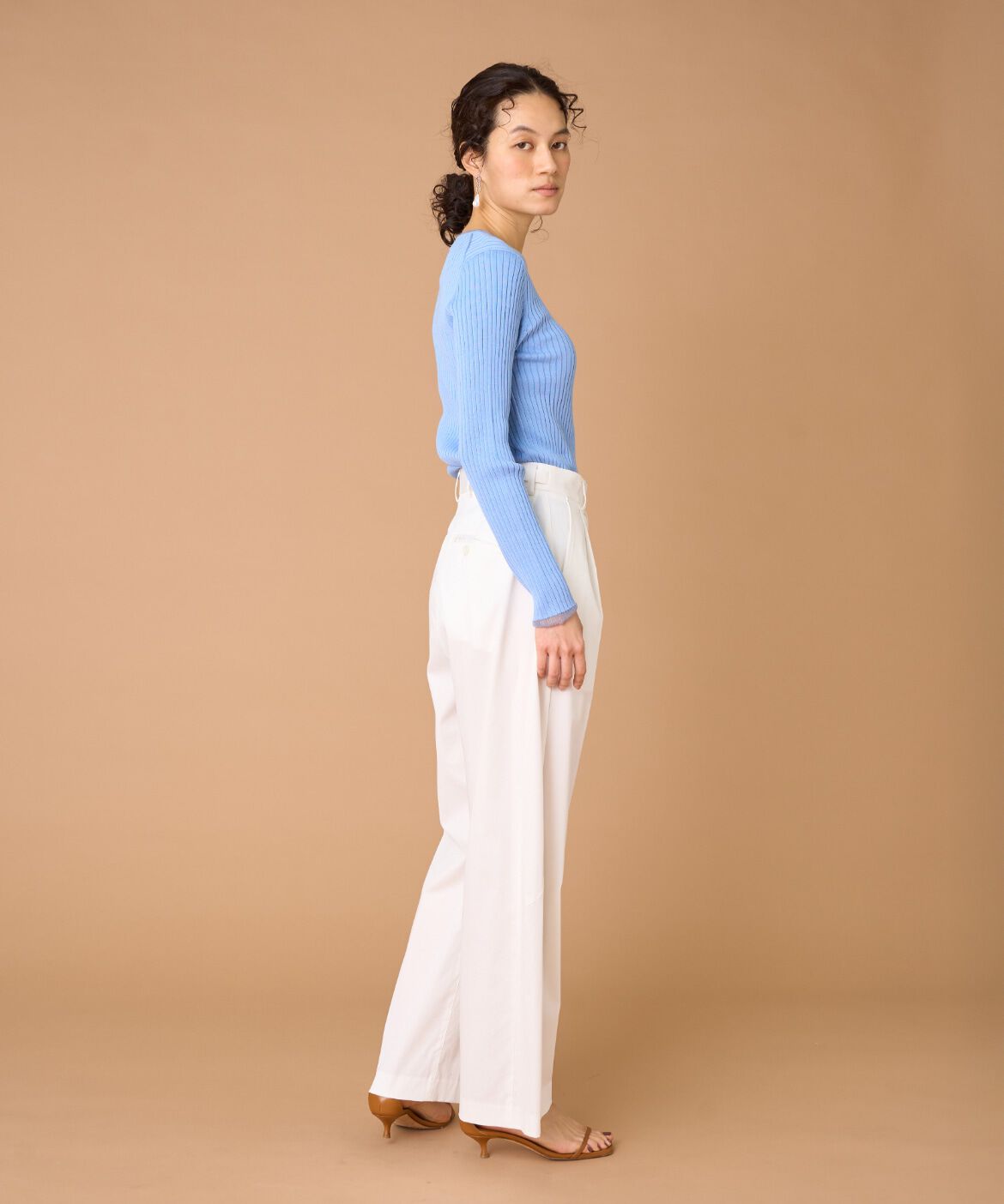 INED「シアードッキングリブニット」|ニット・セーター|