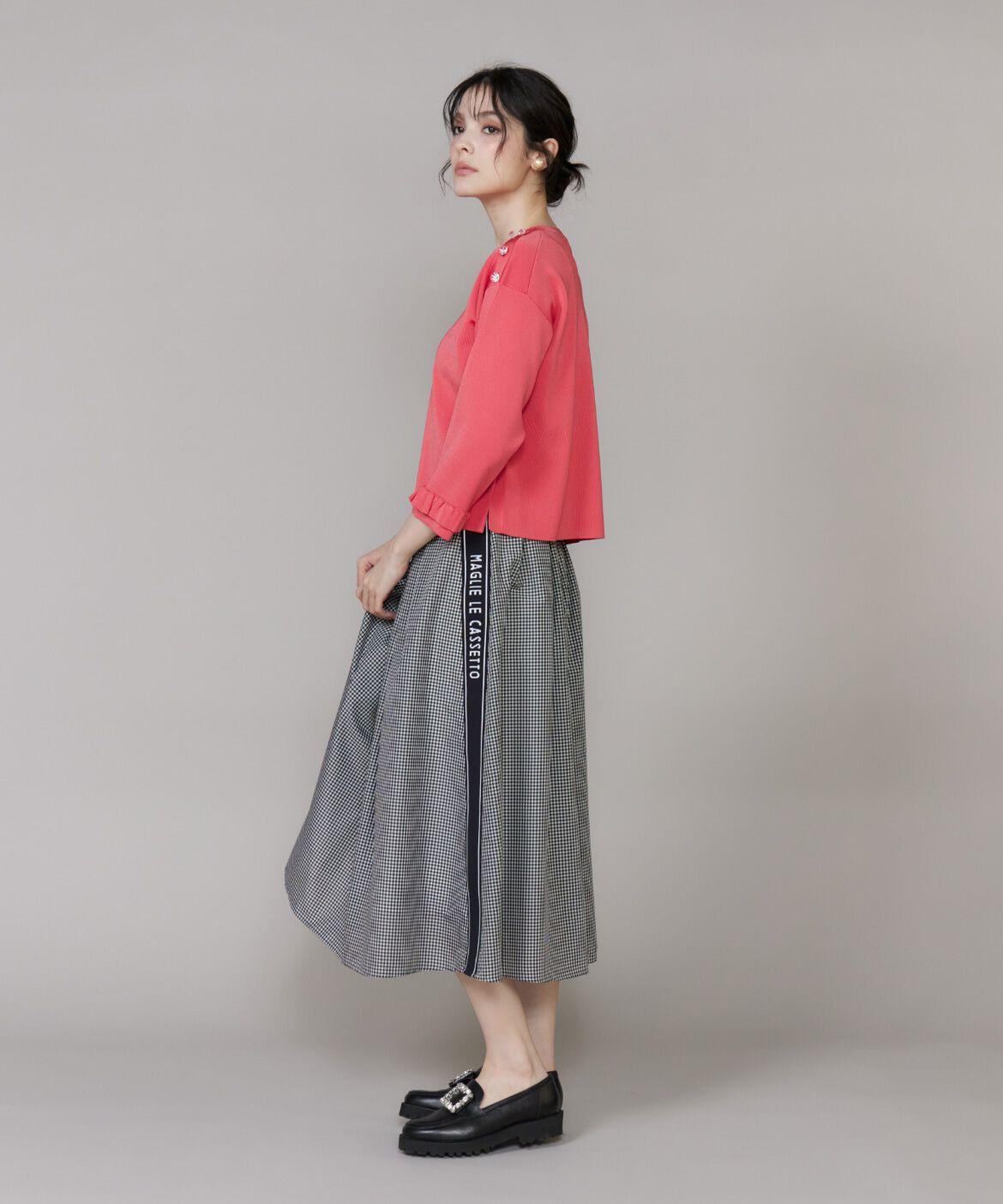 Maglie le cassetto「《M Maglie le cassetto》ロゴテープタックスカート」|スカート|