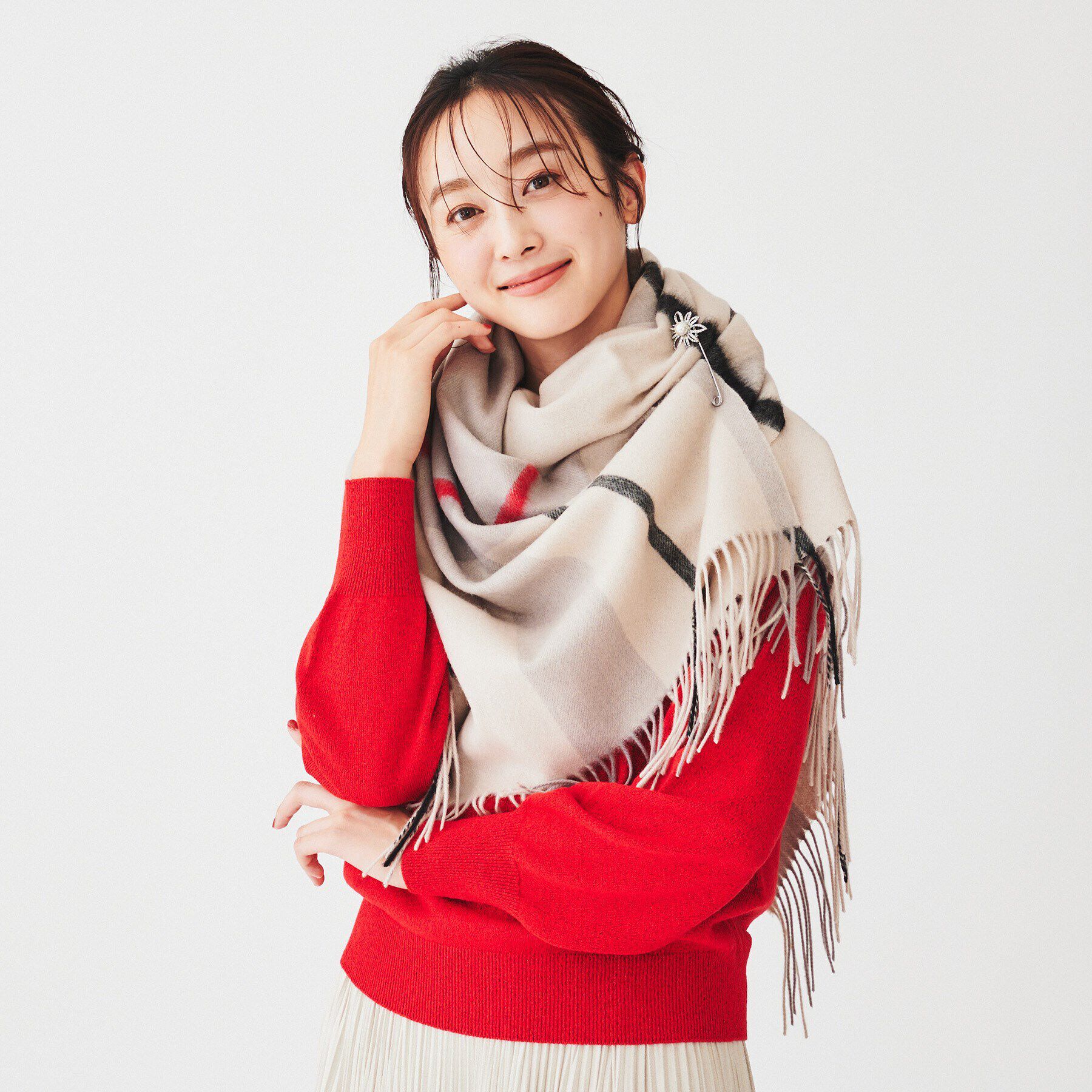 UNTITLED「【コーディネートのアクセントに】ビジューキルトピン」|ブローチ・コサージュ|