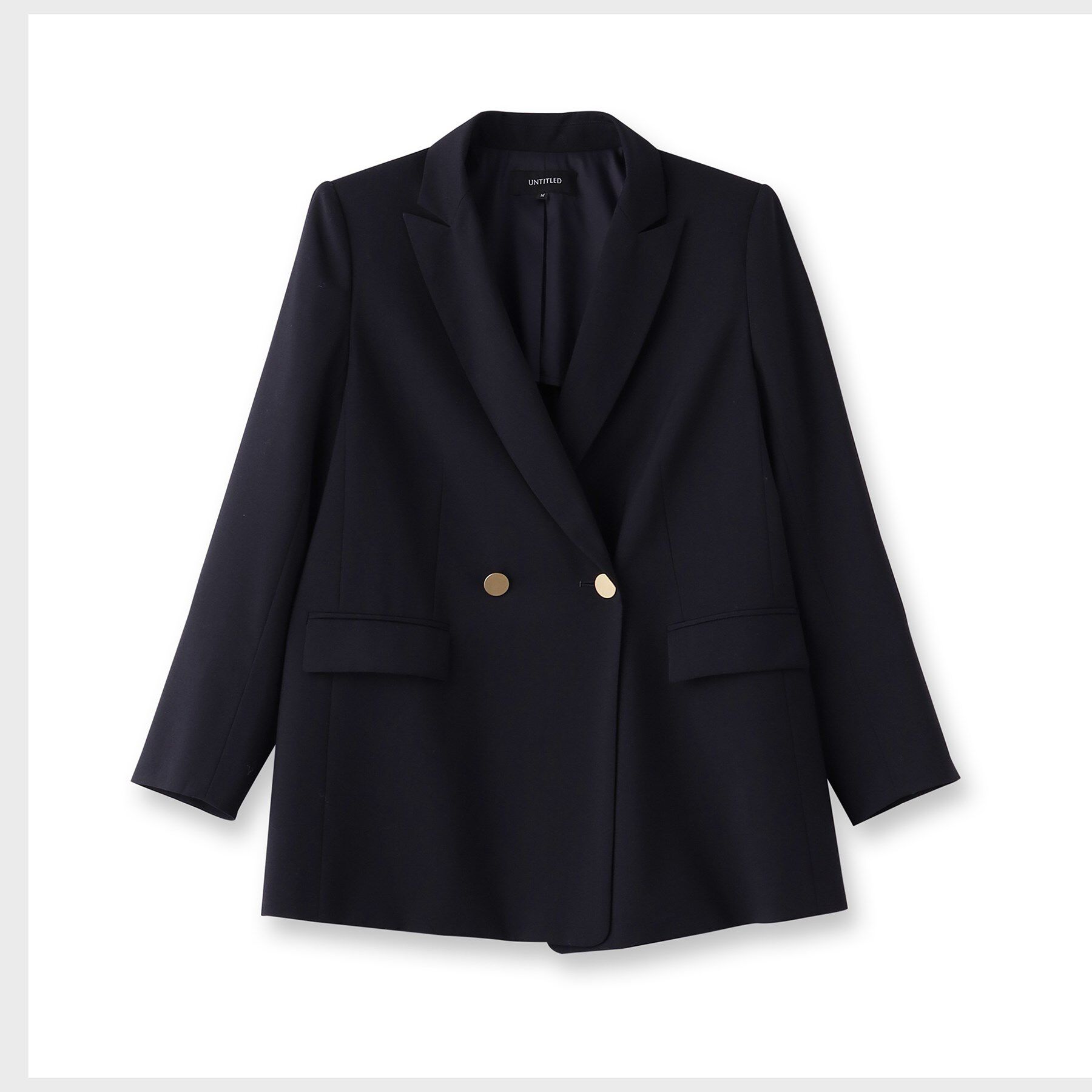 UNTITLED「【通勤/春の軽羽織り】サマーウール調 ダブルブレストジャケット」|テーラードジャケット|