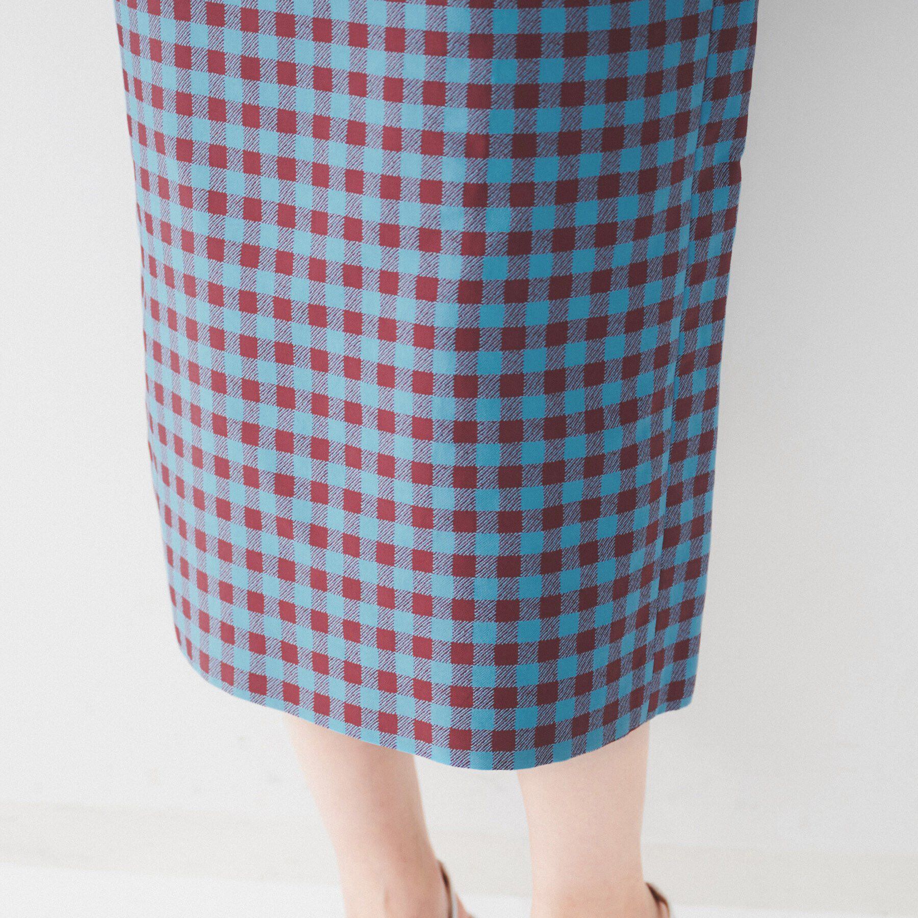 UNTITLED「【セットアップ可能】ギンガムチェック ペンシルスカート」|スカート|