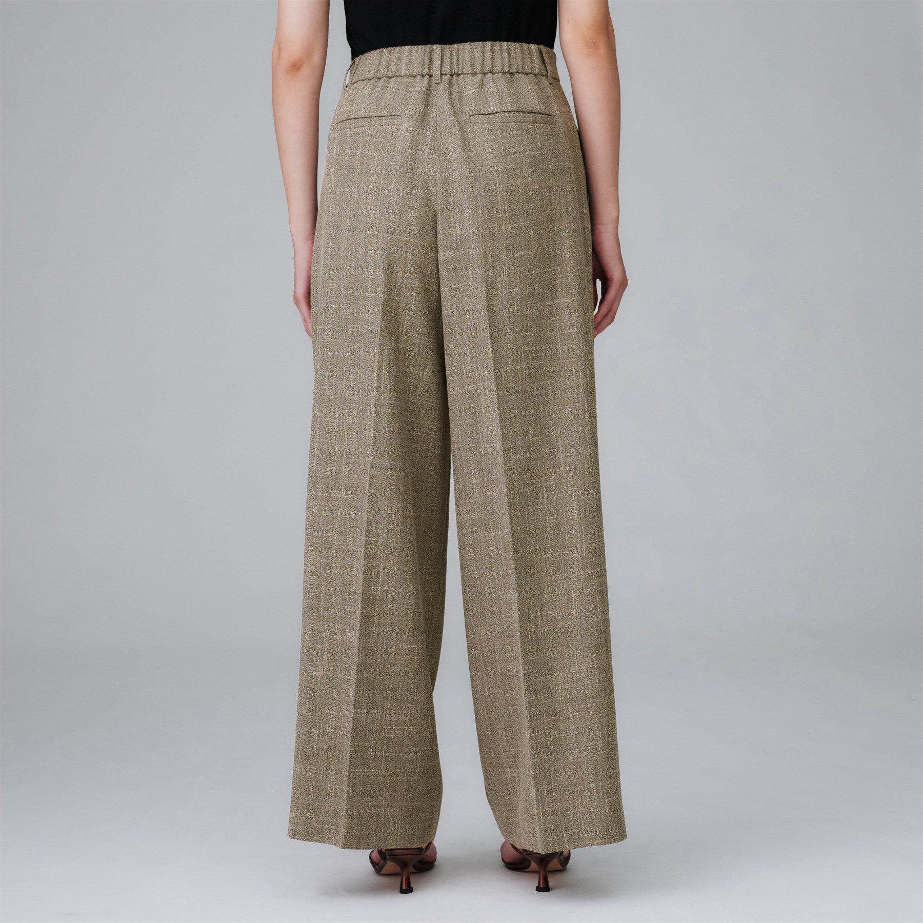 UNTITLED「【セットアップ可/洗える】梳毛調合繊2タックワイドパンツ」|その他|