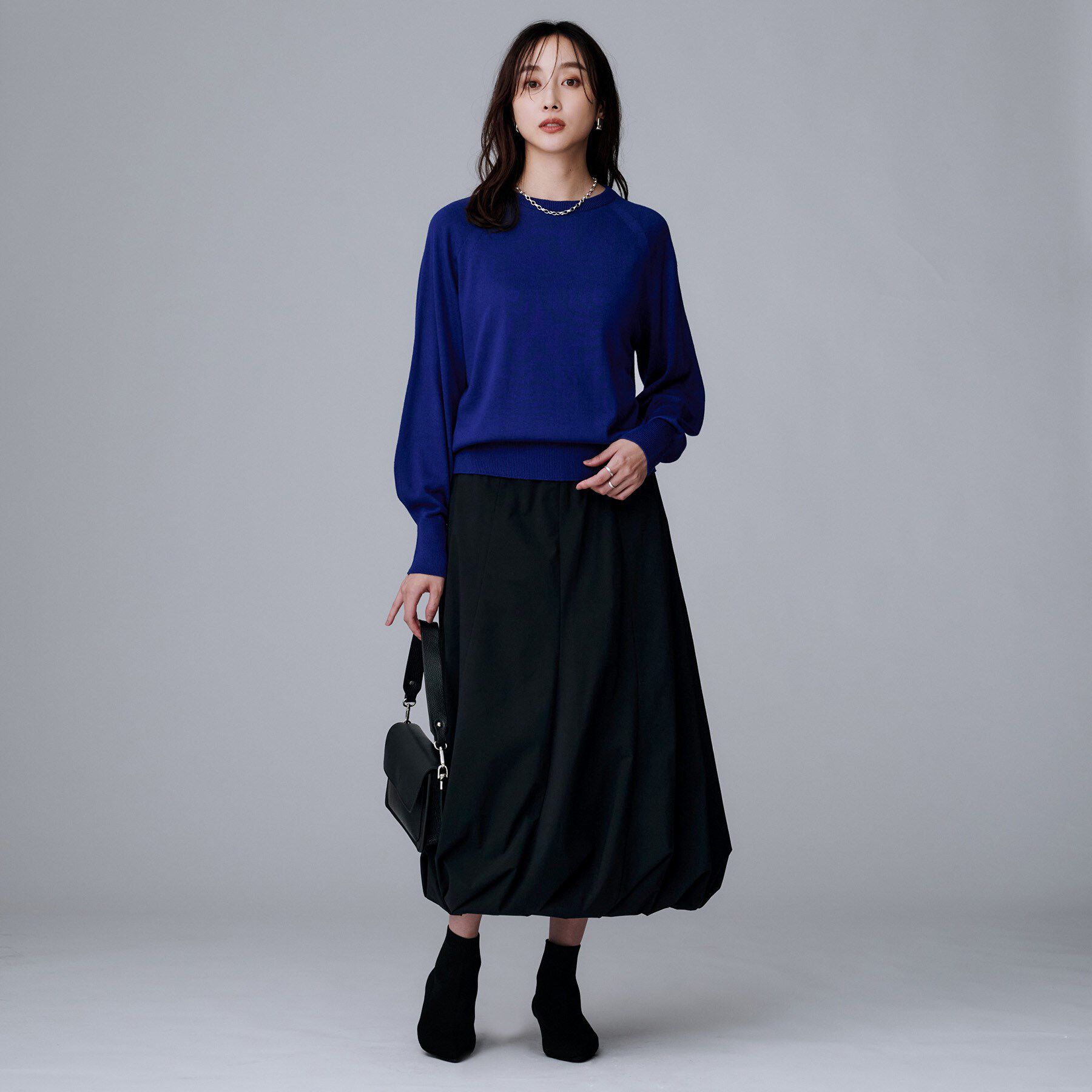 UNTITLED「【8色展開／コンパクト丈】レーヨン混 コクーンニット」|ニット・セーター|