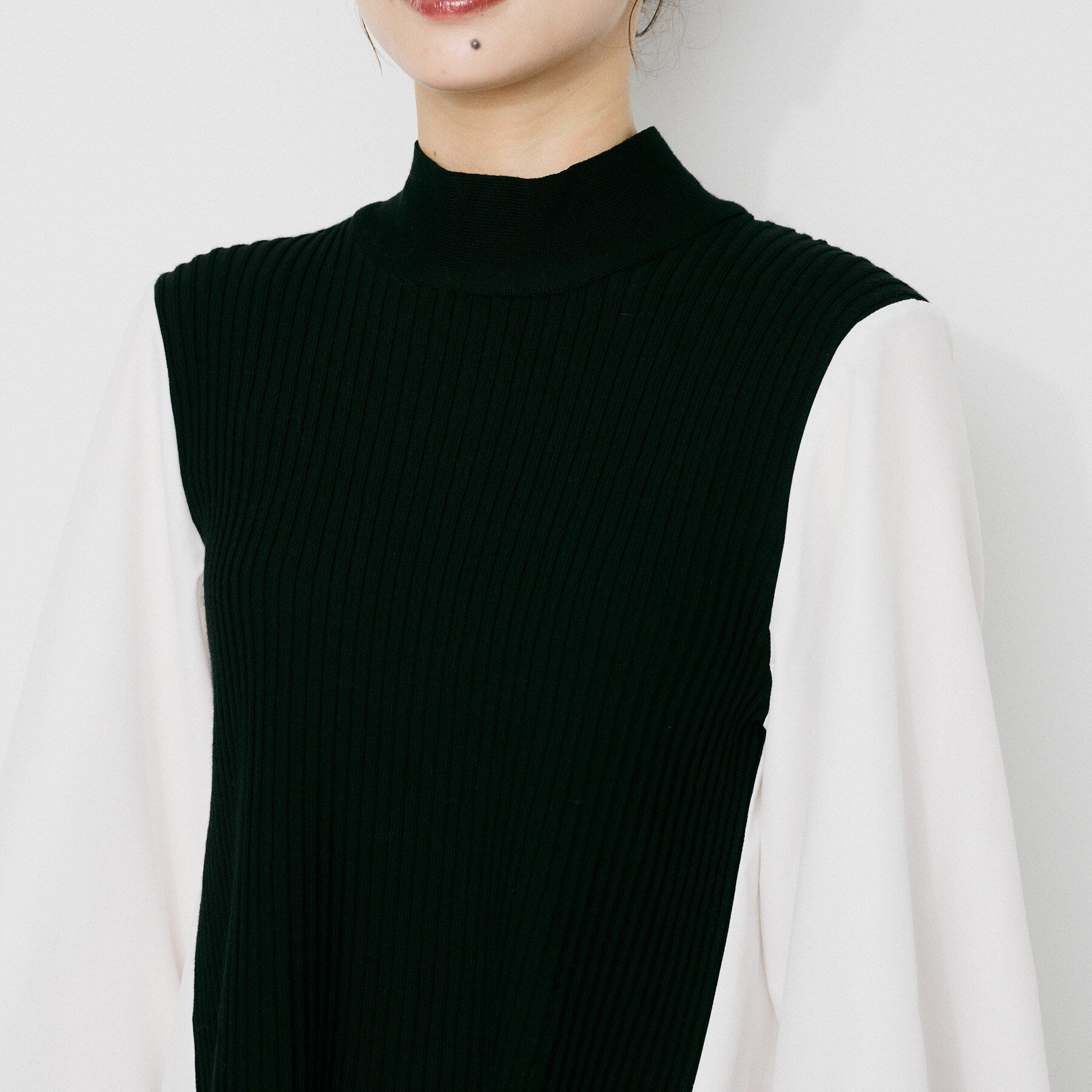 UNTITLED「【TORRAZZO DONNA】ニット&times;ファブリック ハイブリッドブラウス」|シャツ・ブラウス|