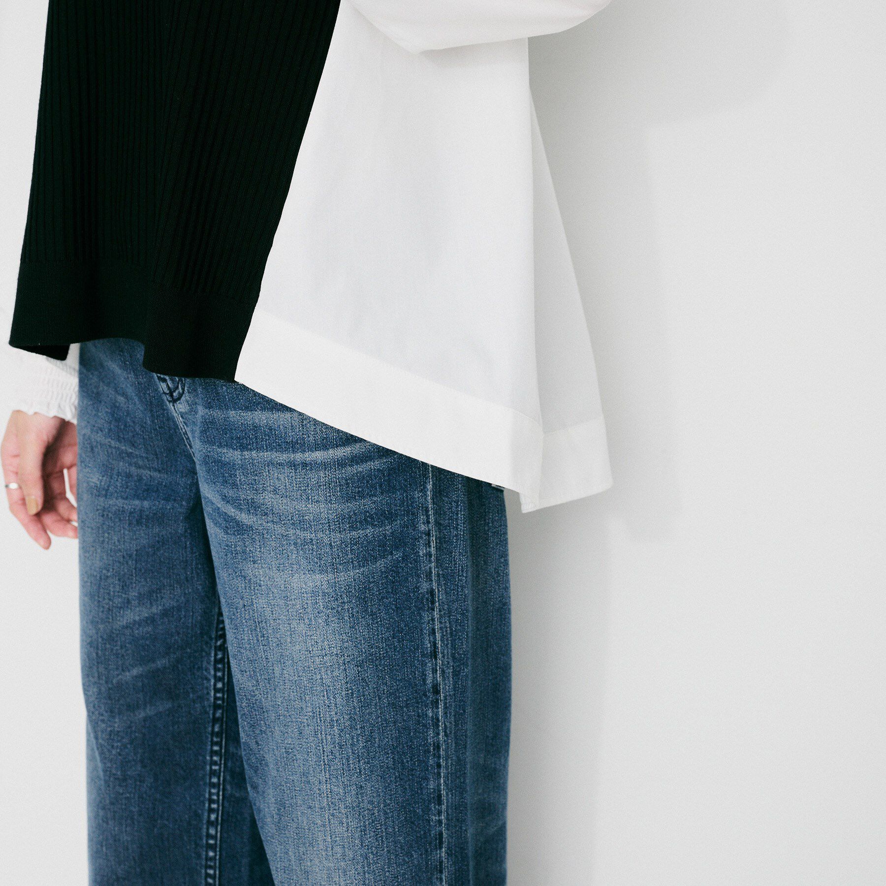 UNTITLED「【TORRAZZO DONNA】ニット&times;ファブリック ハイブリッドブラウス」|シャツ・ブラウス|