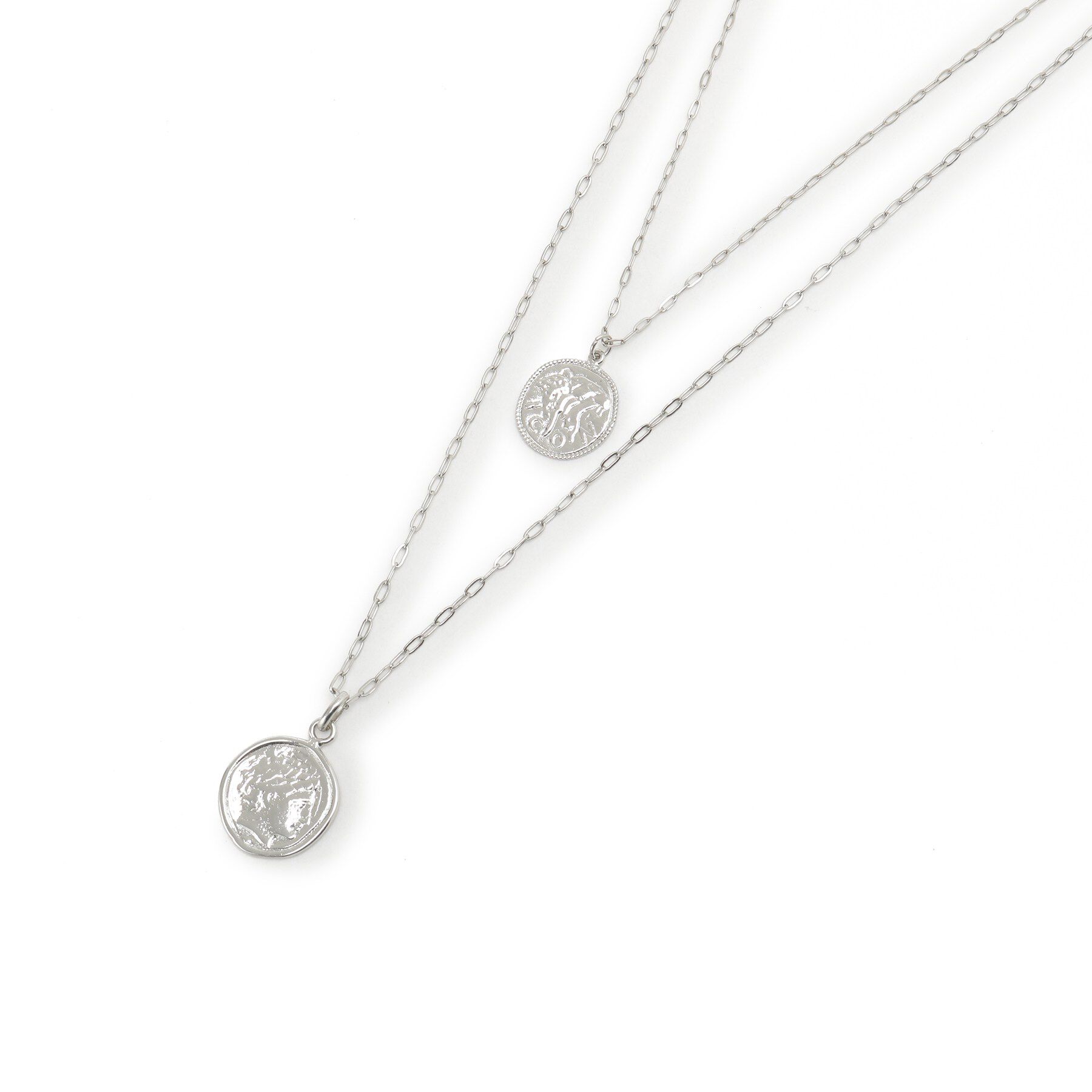 UNTITLED「【ステンレス】レイヤードコインネックレス」|ネックレス|