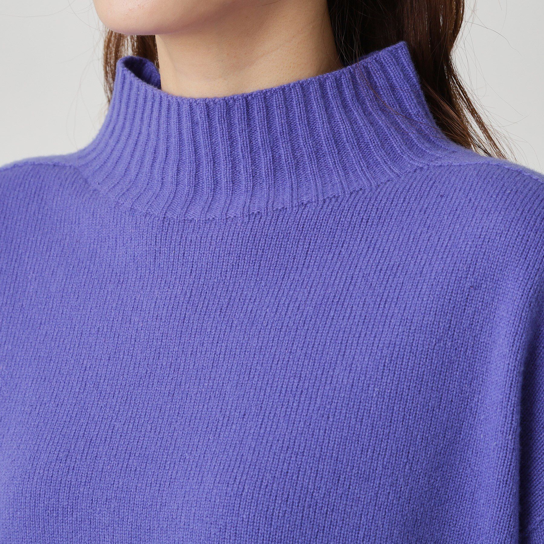 COUP DE CHANCE「【手洗い可／日本製／カシミヤ混】ミドルゲージのハイネックニットトップス」|ニット・セーター|