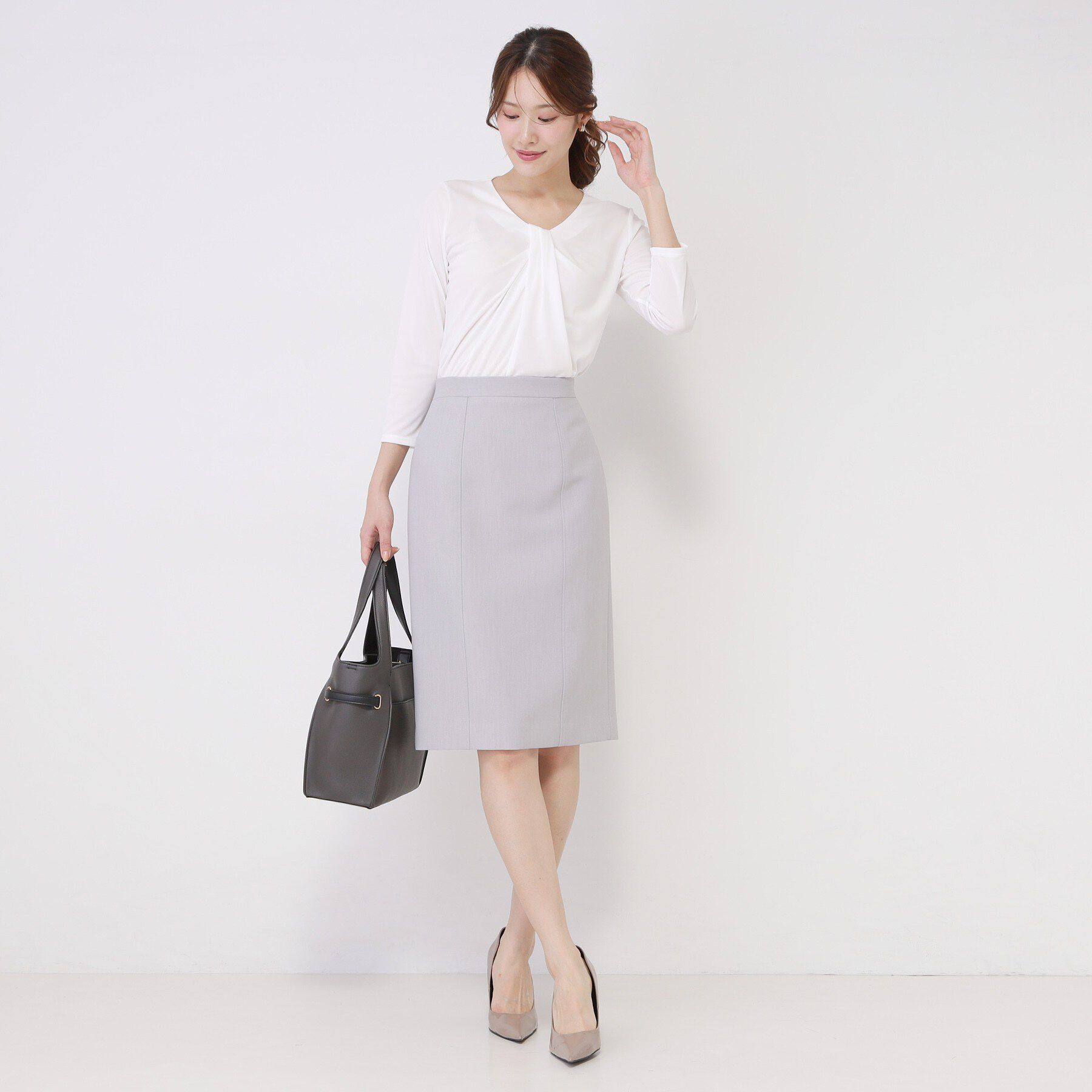 COUP DE CHANCE「【手洗い可／日本製／7分袖】しなやかな落ち感のカットソー」|Tシャツ・カットソー|