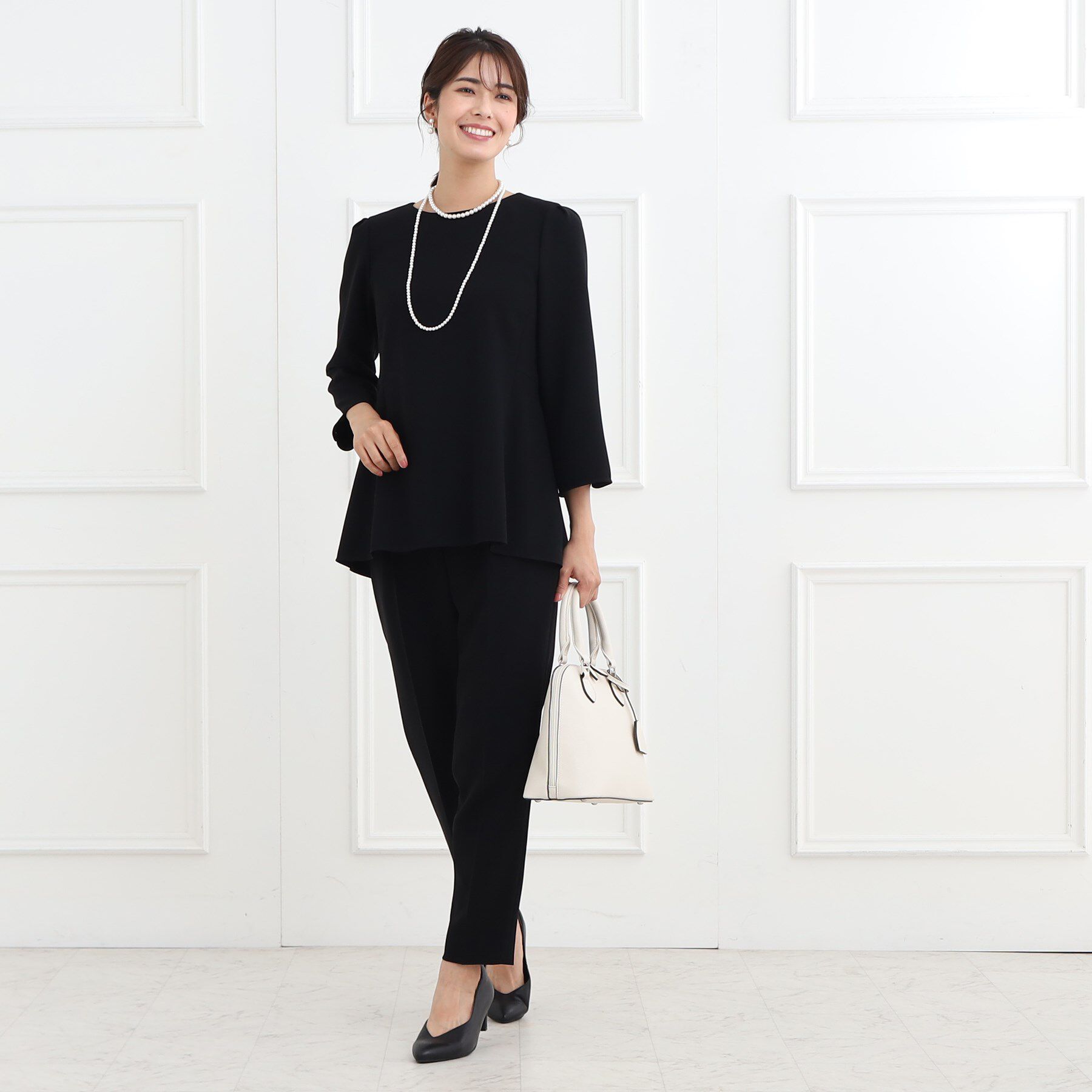 Reflect「【フォーマル/洗える/セットアップ可】ぺプラムデザインブラウス」|シャツ・ブラウス|