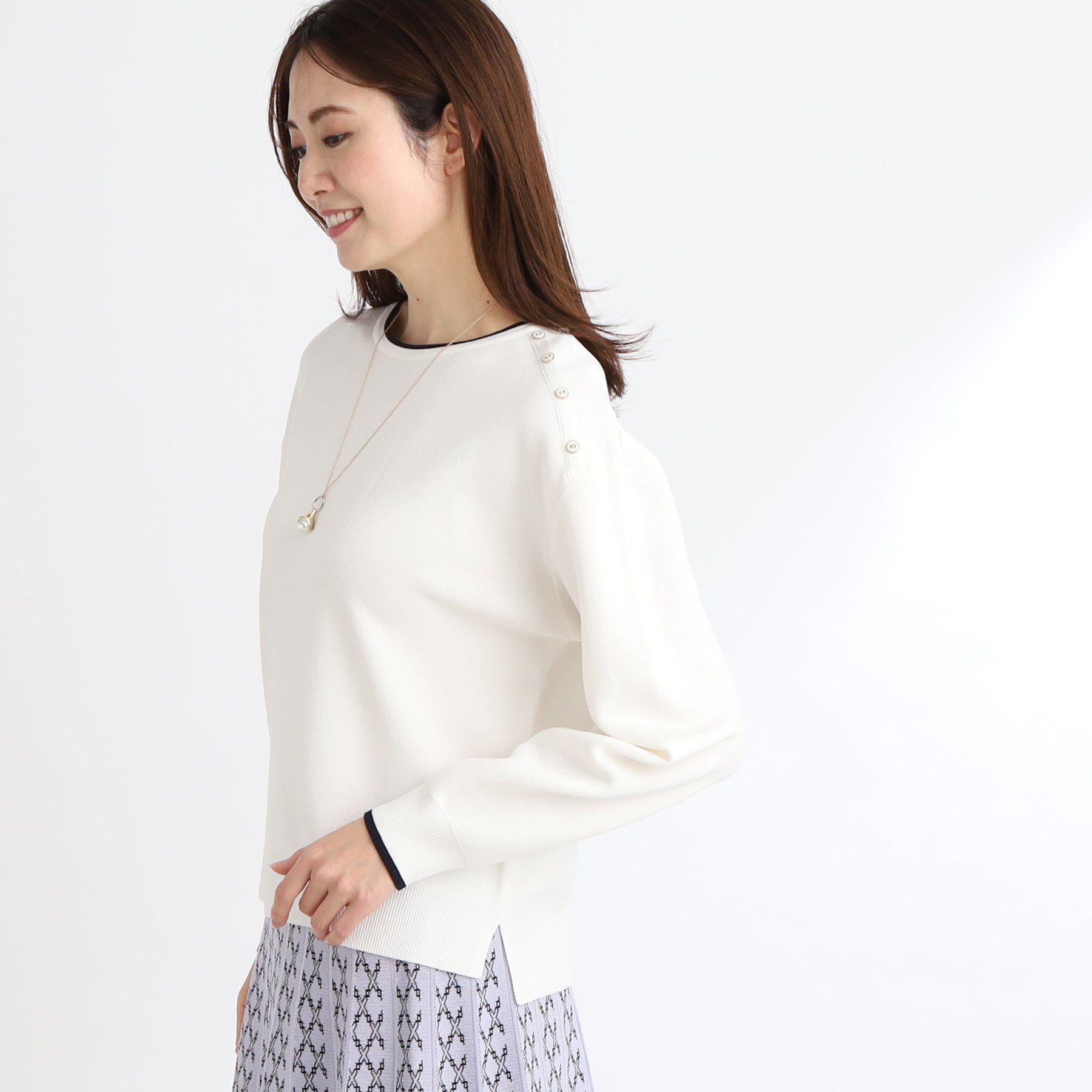 Reflect「【WEB限定カラーあり／セットアップ可】ダブルジャカードニット」|ニット・セーター|