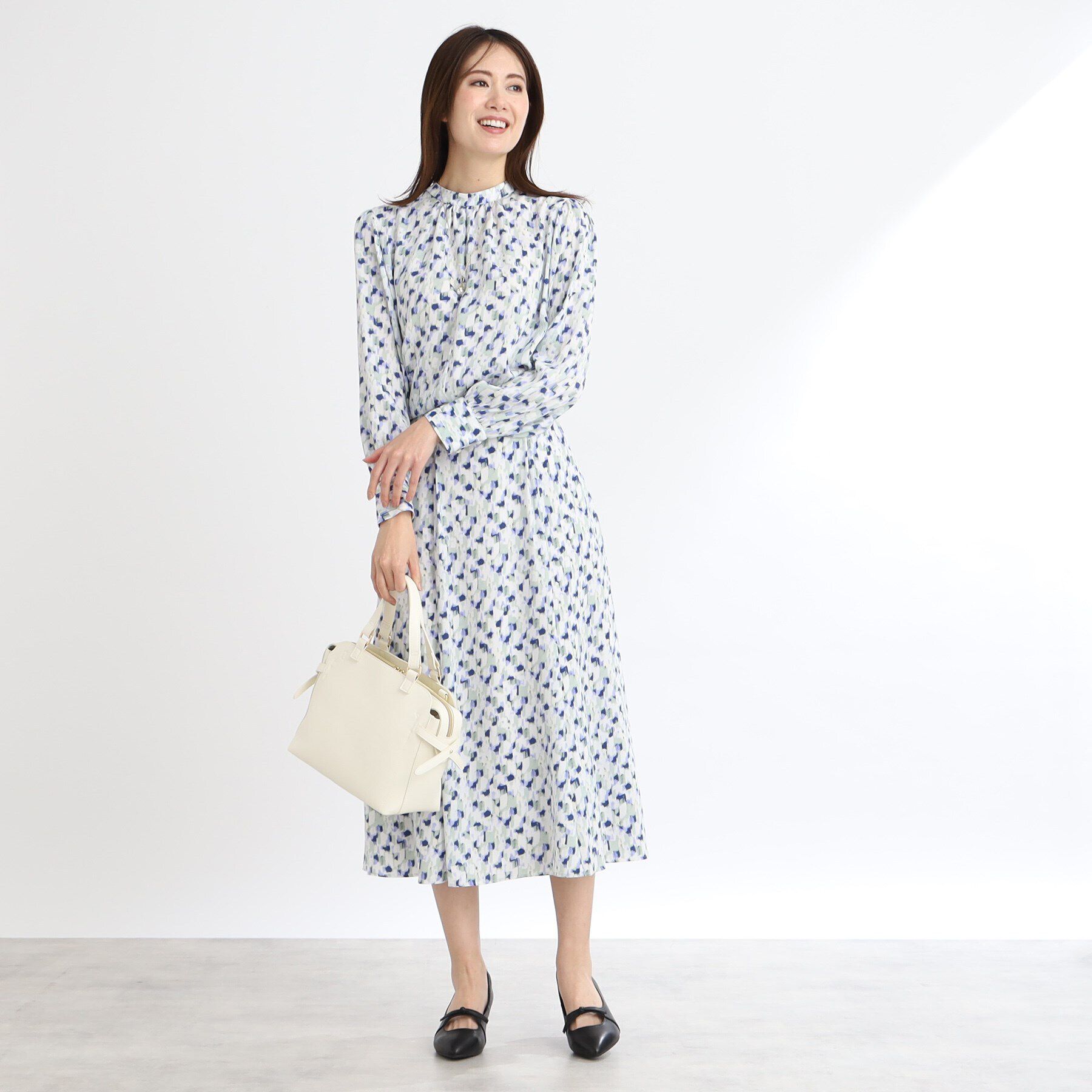 Reflect「【マシンウォッシュ可／セットアップ可】フリュイドプリントスカート」|スカート|