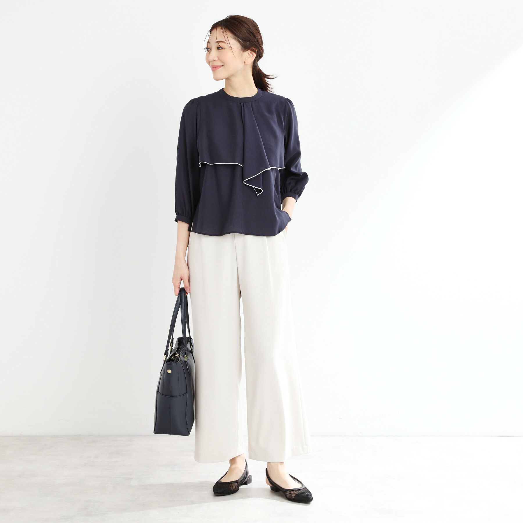 Reflect「【洗える】ラッフルフリルブラウス」|シャツ・ブラウス|