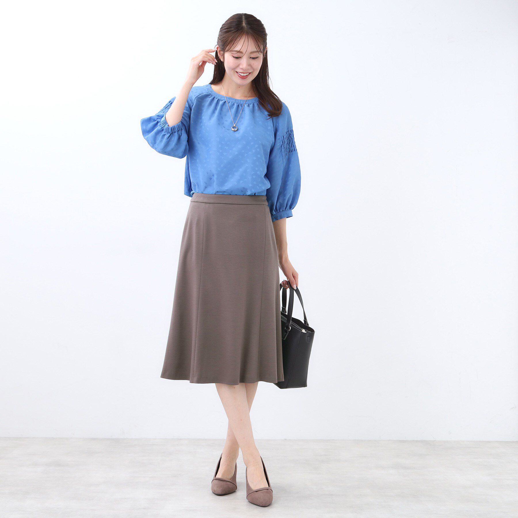 Reflect「【匠シリーズ／すっきり細見え／セットアップ可】ソフトフレアスカート」|スカート|