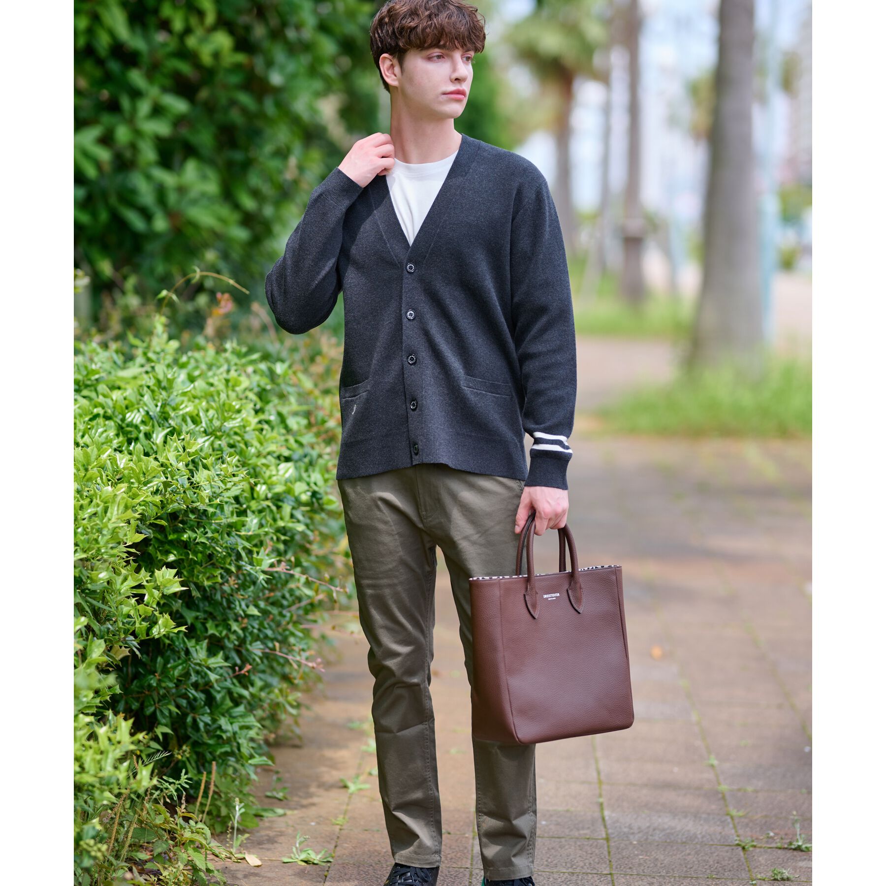 DRESSTERIOR「スクエアシュリンクレザー トートバッグ」|トートバッグ|