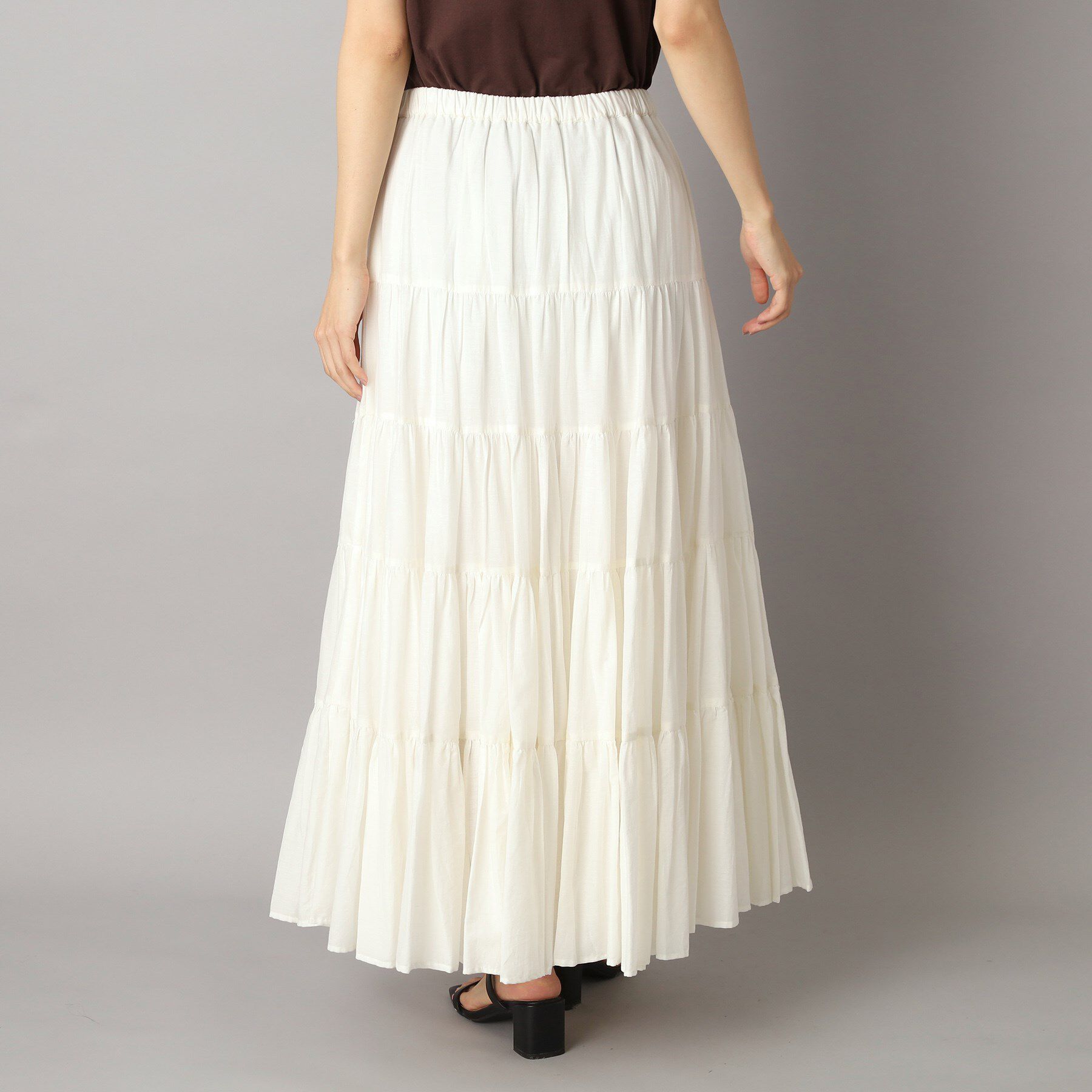 DRESSTERIOR「洗える/コットンボイルティアードスカート」|スカート|