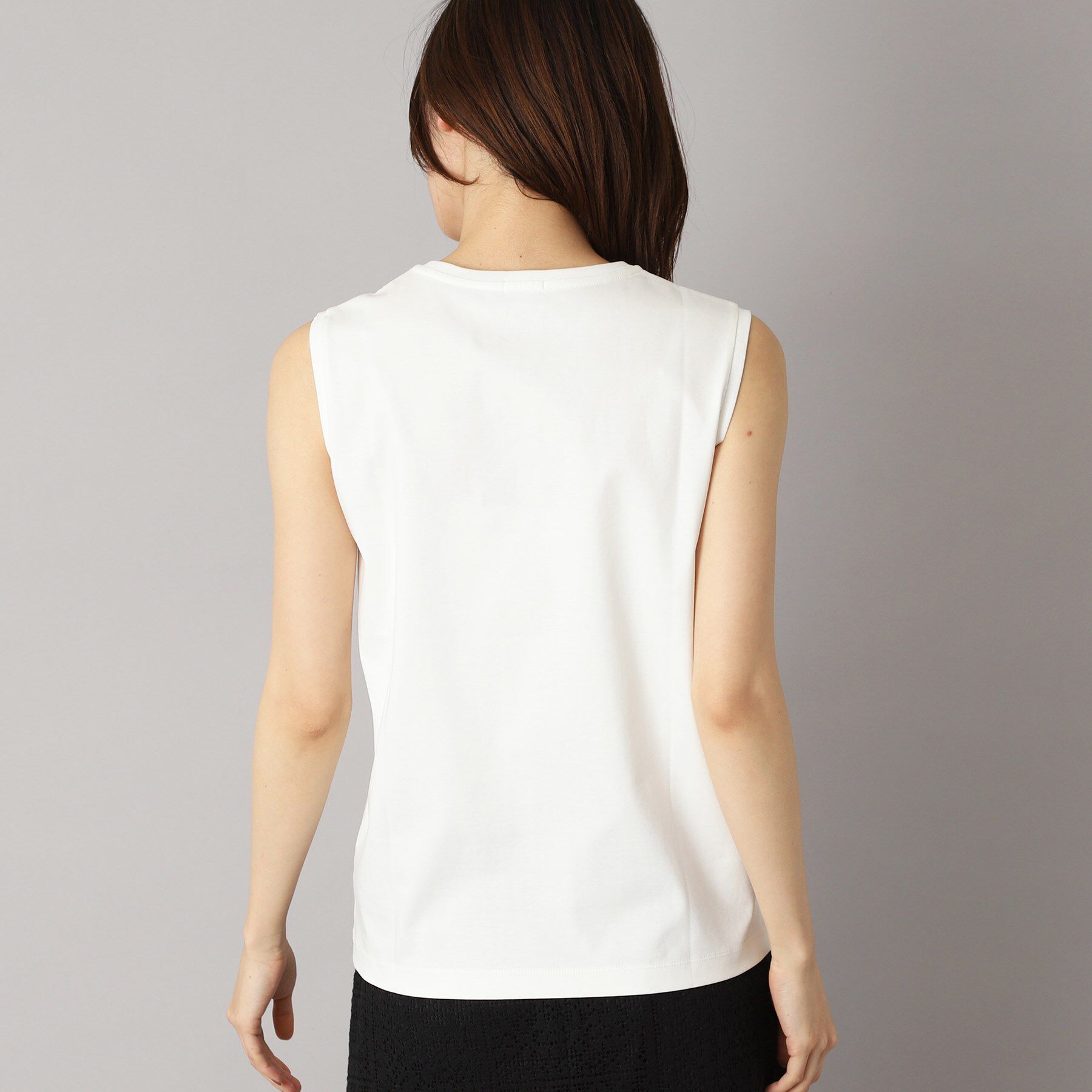 DRESSTERIOR「【接触冷感/抗菌防臭/消臭】アイスクリアコットンノースリーブT」|Tシャツ・カットソー|