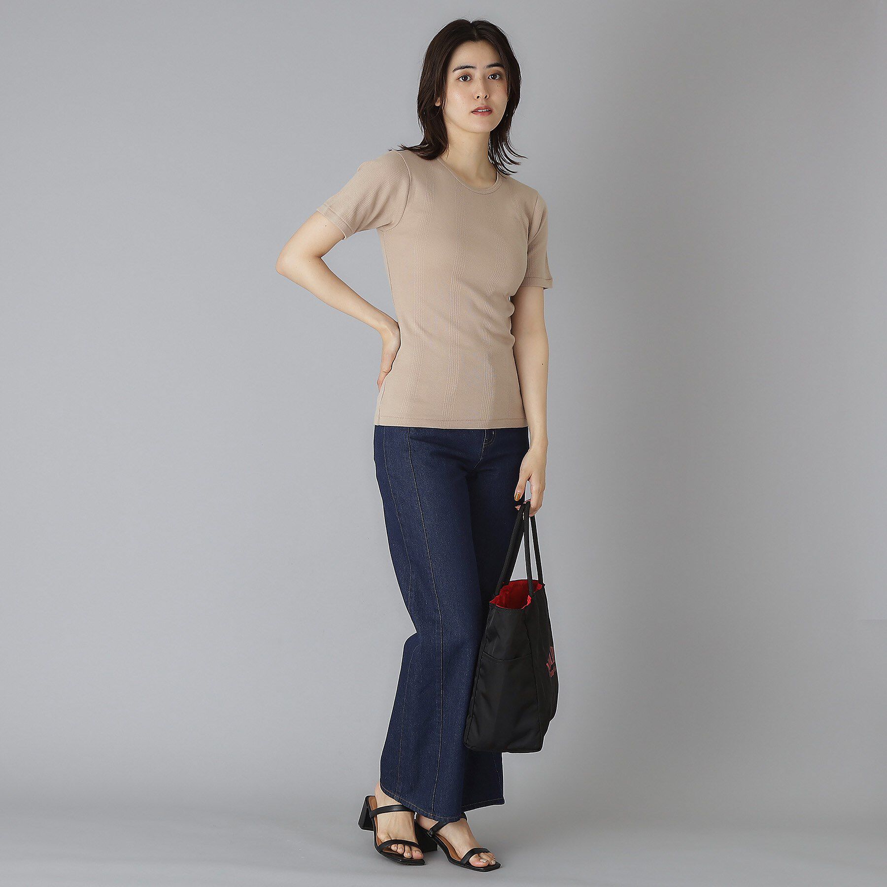 DRESSTERIOR「Robert．P．Miller（ロベルト・ピー・ミラー）パネルリブクルーネックTシャツ」|Tシャツ・カットソー|