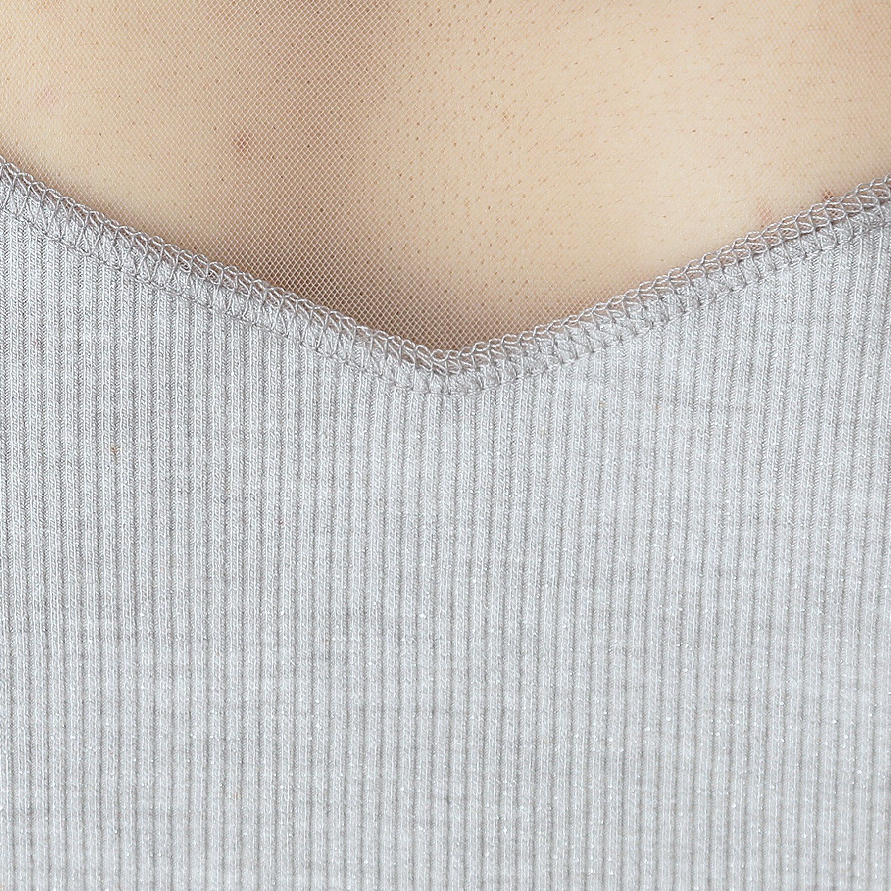 DRESSTERIOR「ラメテレコレギュラータンクトップ」|キャミソール|