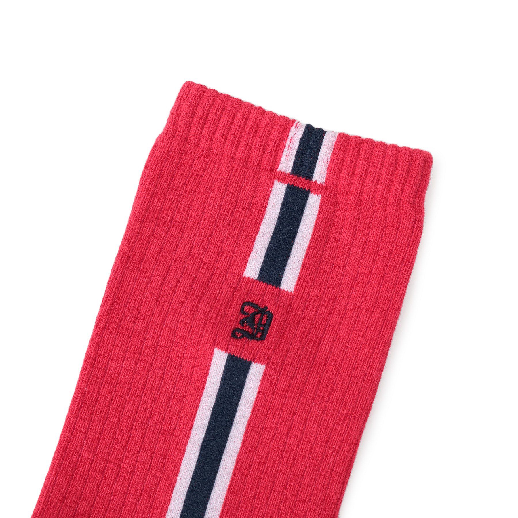 DRESSTERIOR「D刺繍 ラインソックス」|ソックス|