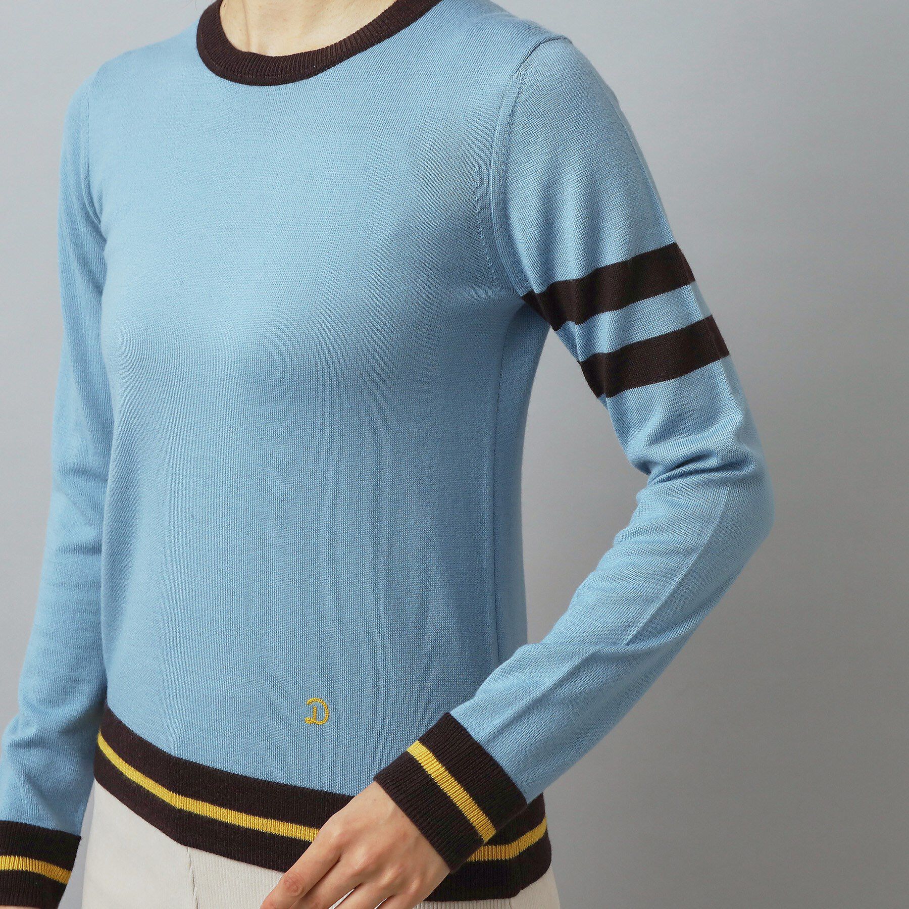 DRESSTERIOR「ファインメリノクルーネックラインプルオーバー」|ニット・セーター|