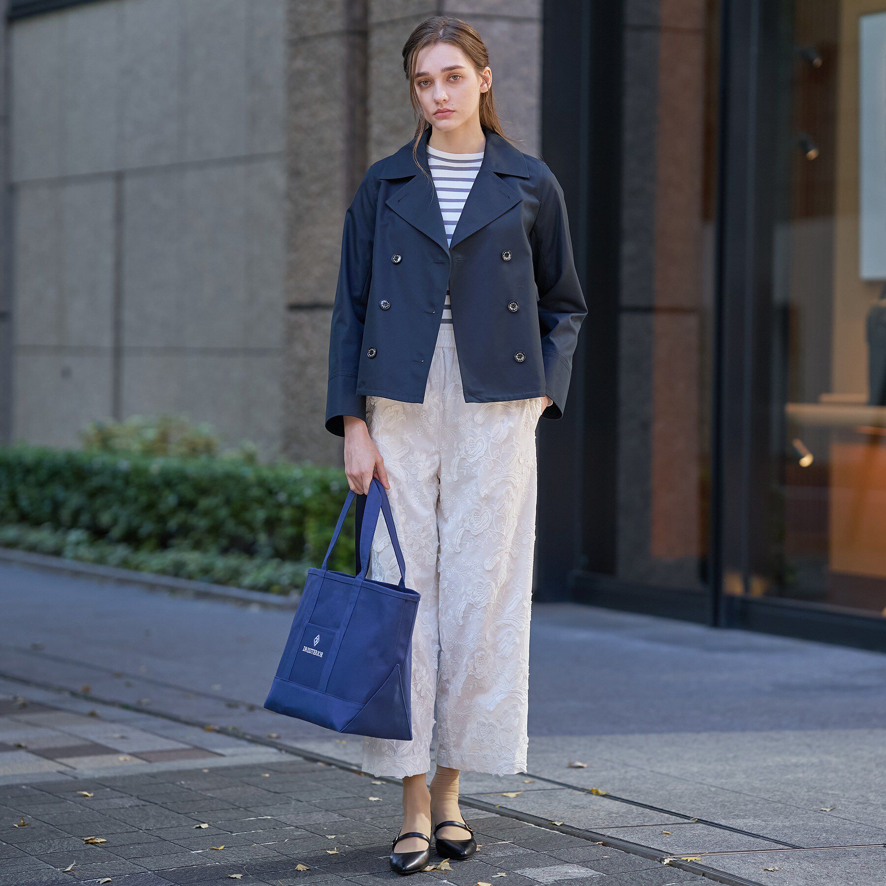 DRESSTERIOR「【ウォッシャブル/撥水素材】Aラインショートトレンチジャケット」|トレンチコート|