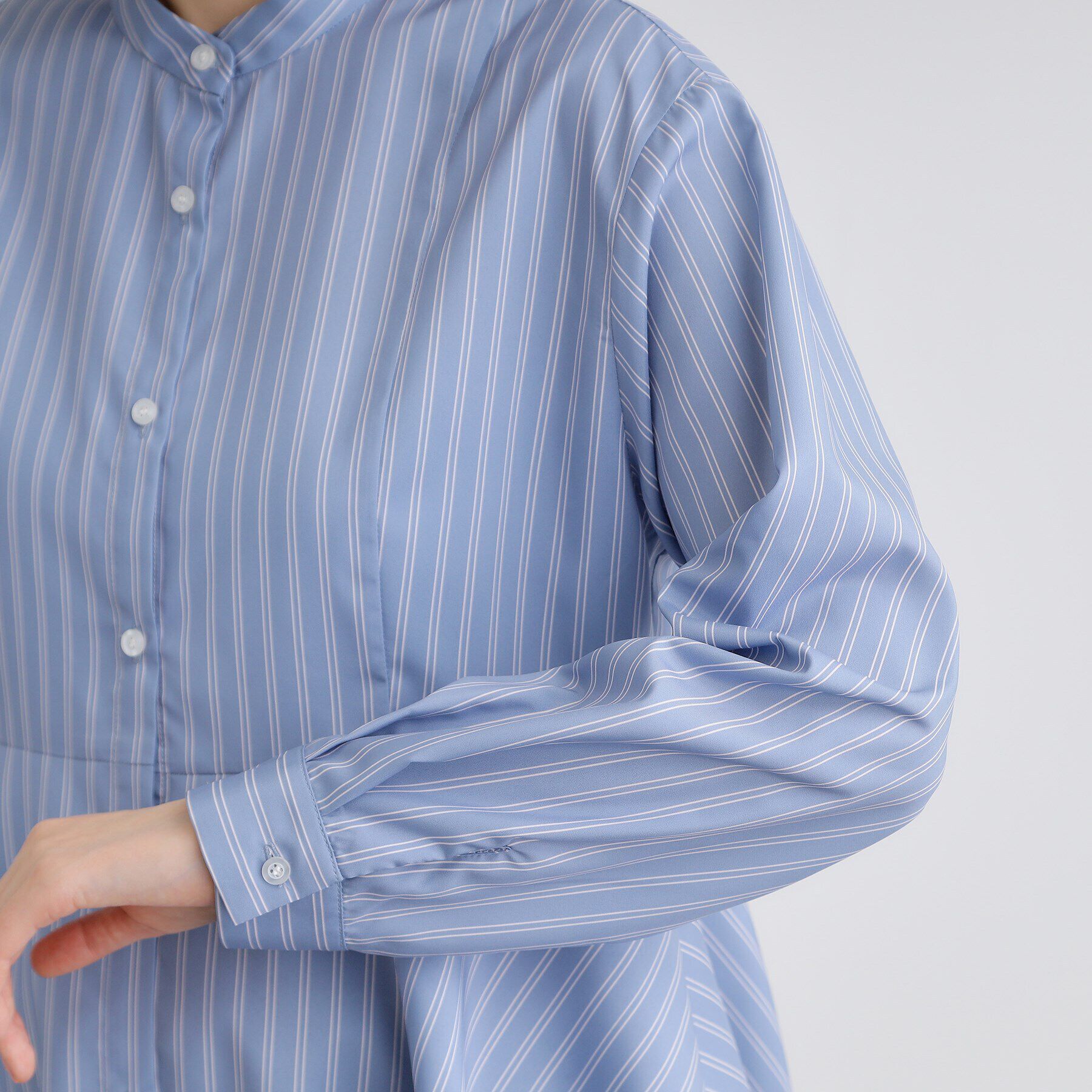 grove「ペプラムスタンドネックシャツ」|シャツ・ブラウス|