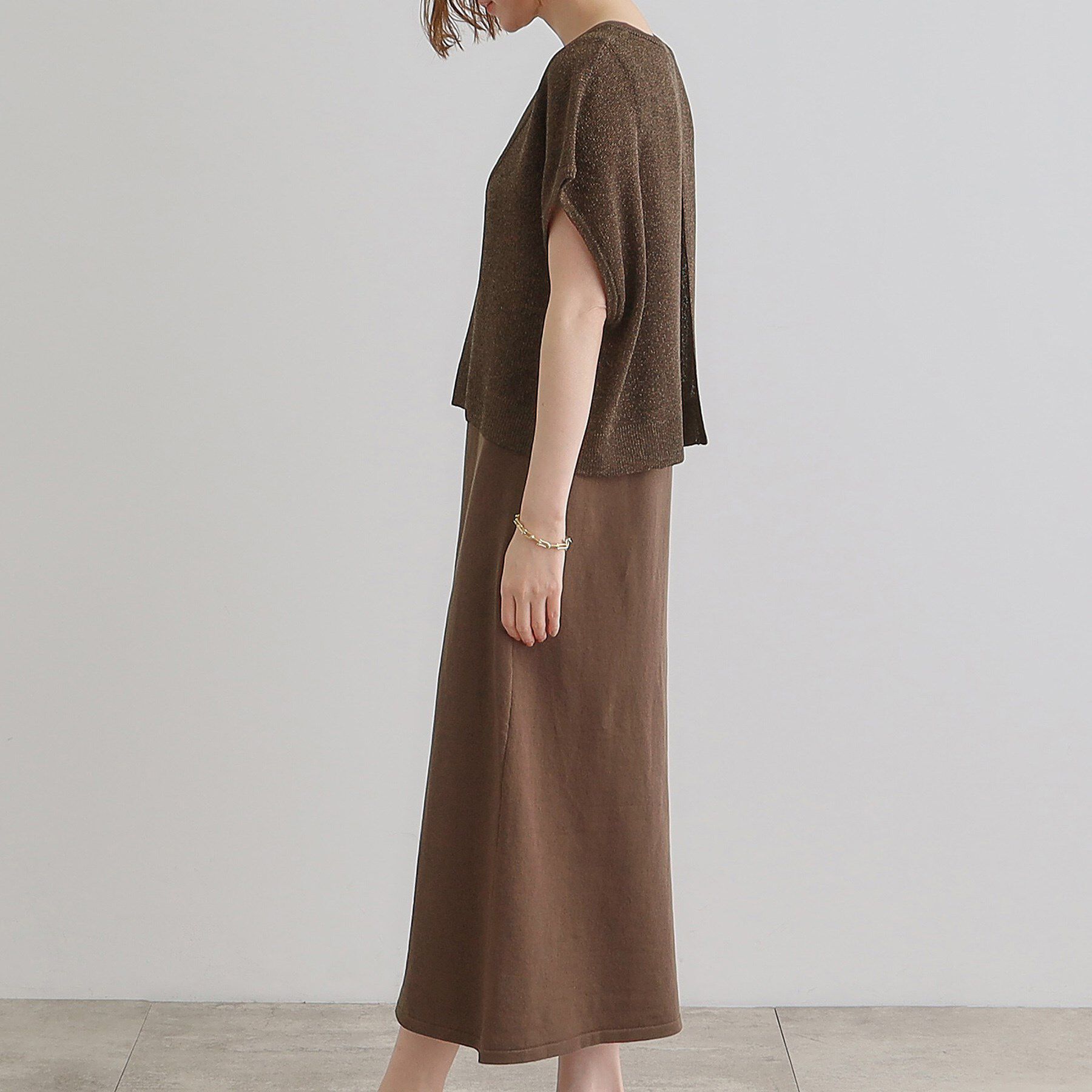 grove「ラメベスト&times;ニットワンピースSET」|ワンピース|