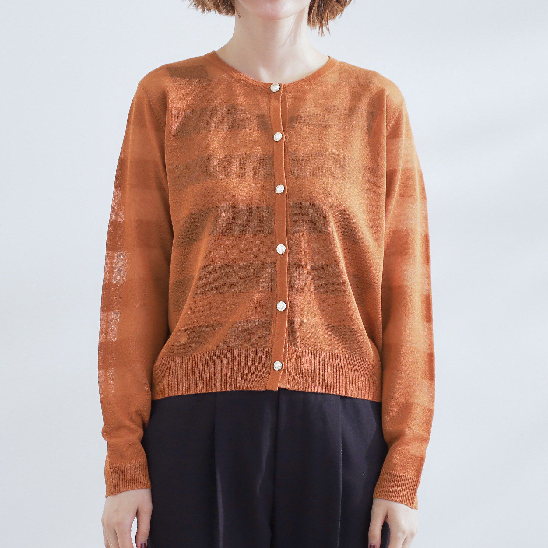 grove「シアーボーダーカーディガン」|カーディガン|