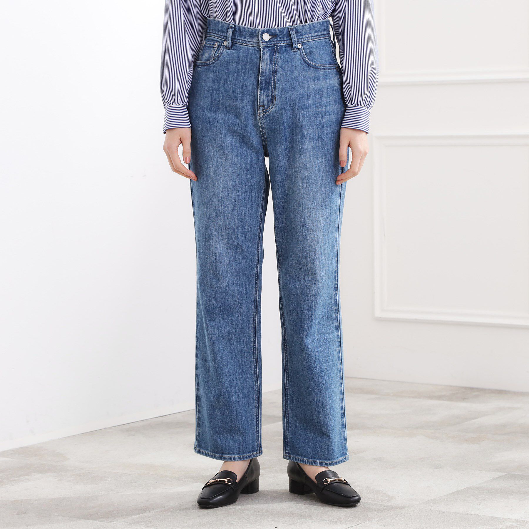 grove「【貴島明日香さん着用・選べる着丈】大人のためのストレートデニムパンツ」|デニム|