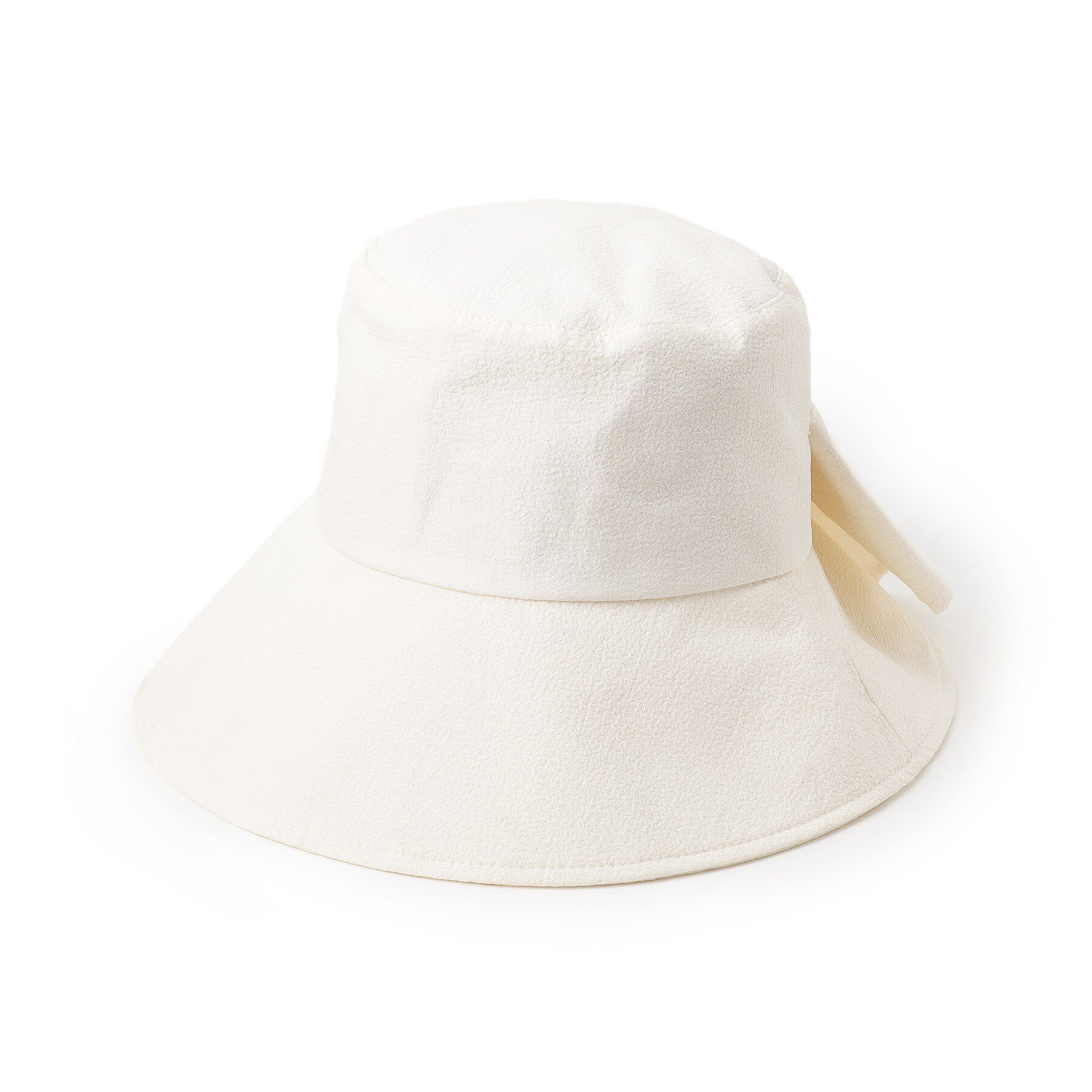 grove「ワイドブリムリボンハット【UVカット・接触冷感・ウォッシャブル】」|ハット|アイボリー(004)