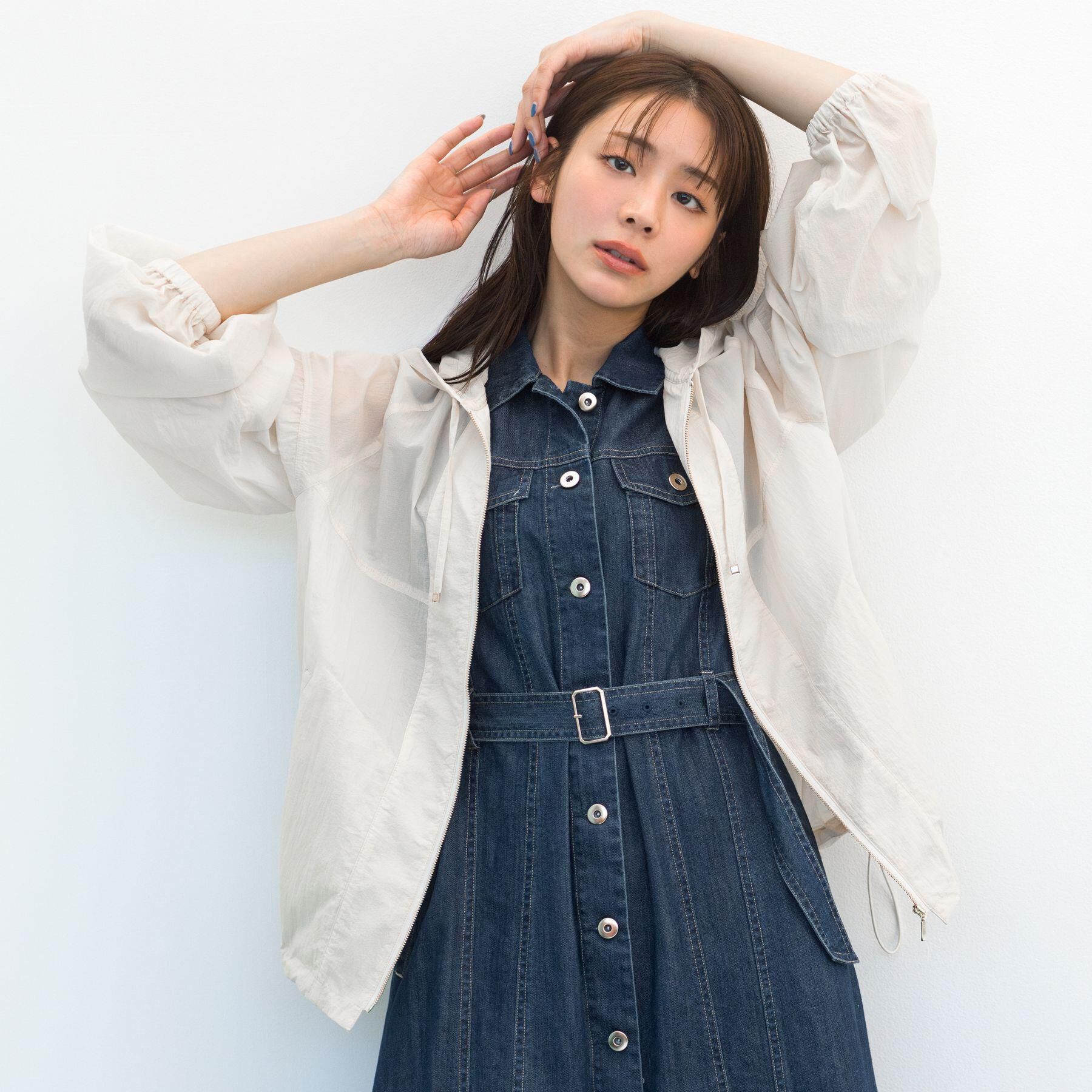 grove「【貴島明日香さん着用】デニムフレアワンピース」|ワンピース|