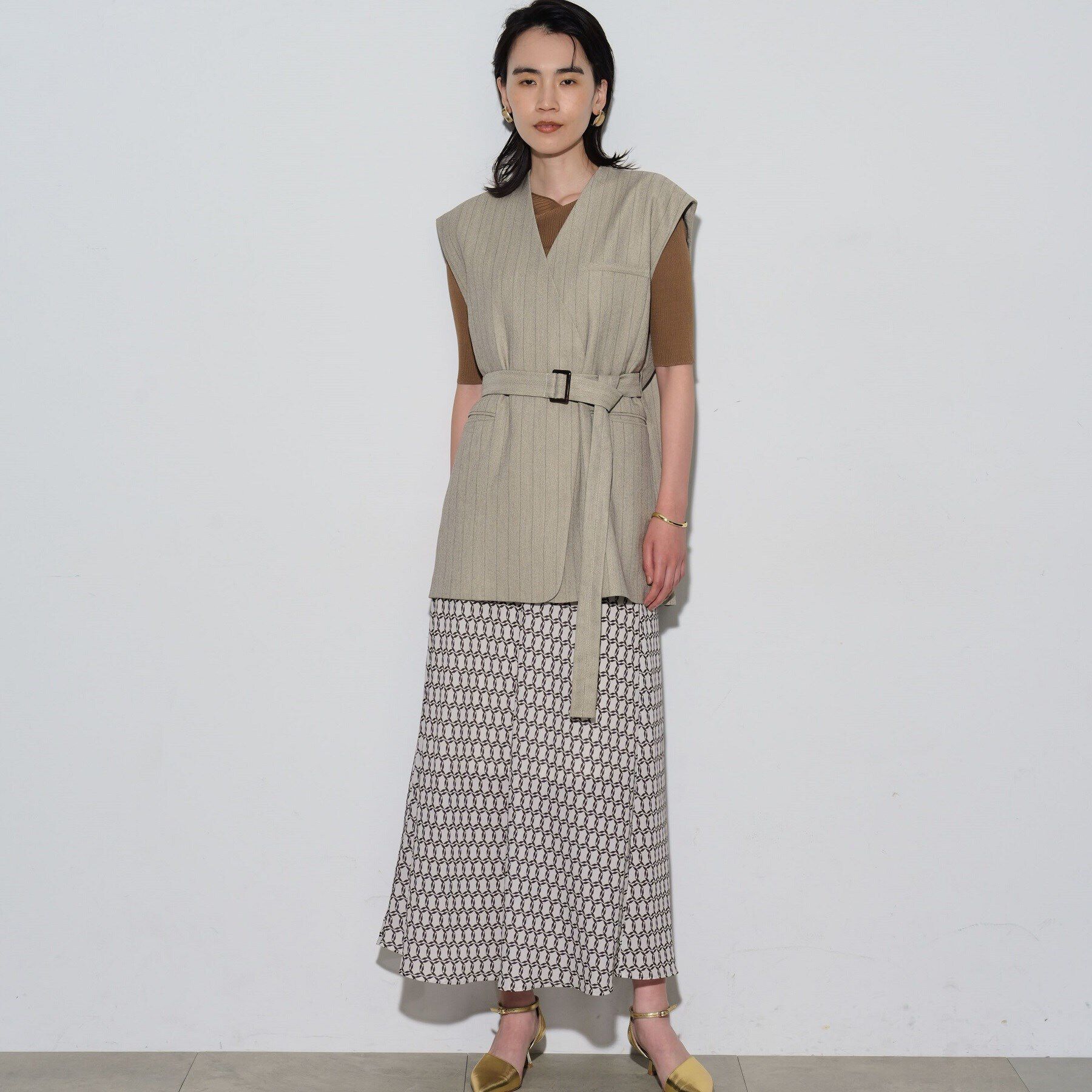 GALLEST「ノーカラーボックスジレ」|ベスト・ジレ|