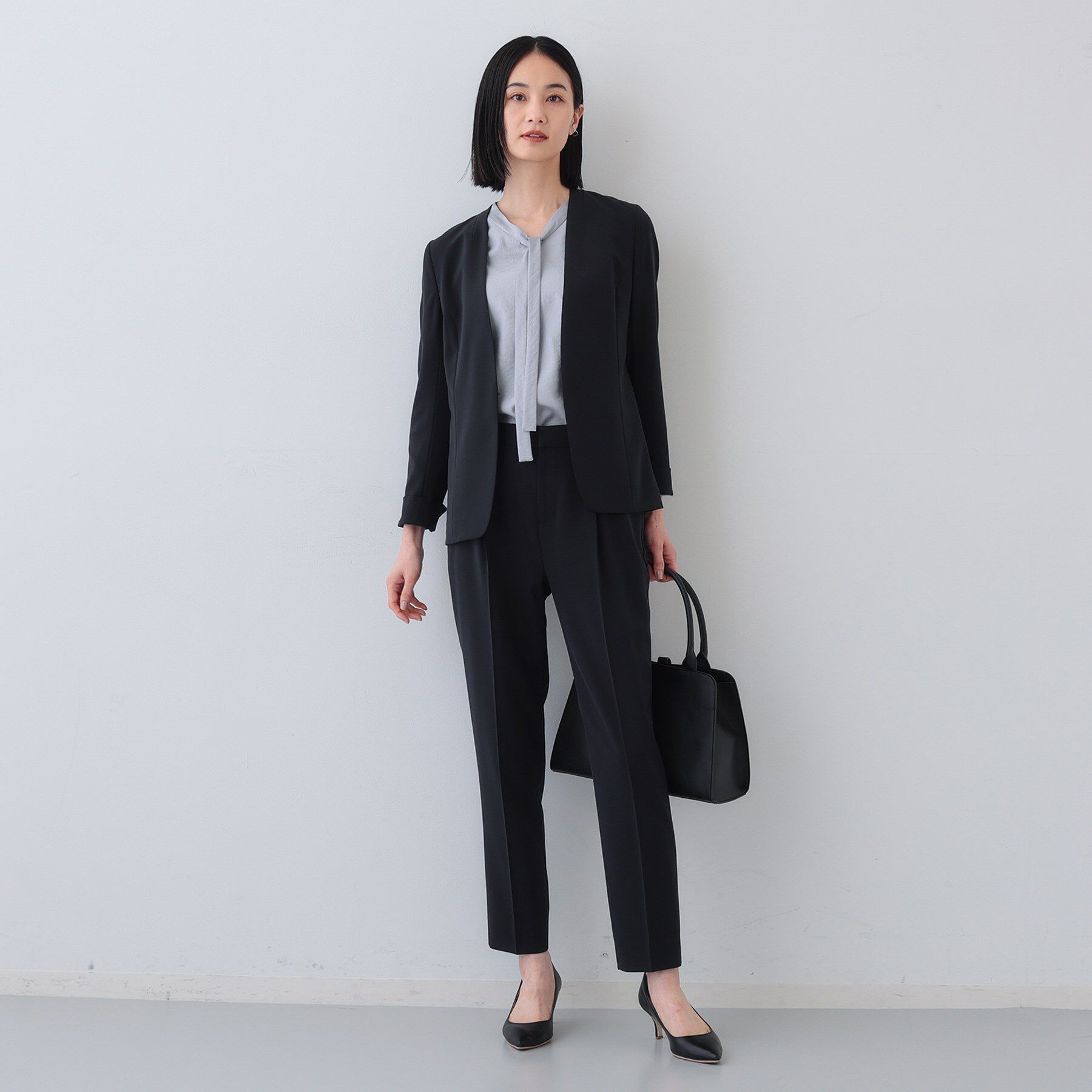 INDIVI「【洗える／UVケア／スーツ】ストレッチタックテーパードパンツ」|その他|