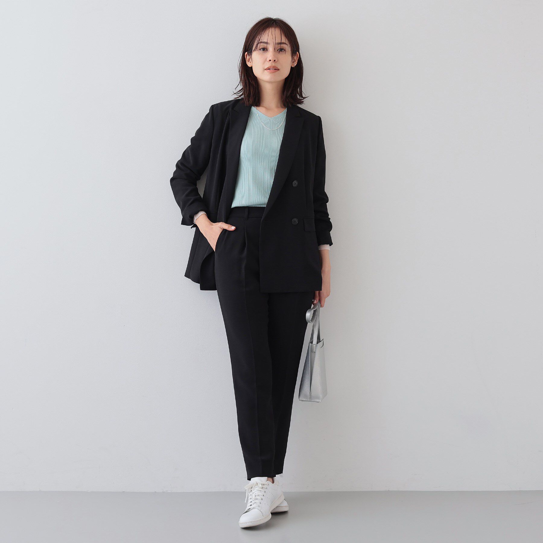 INDIVI「【着る日傘/遮熱/UVケア】タックテーパードパンツ」|スーツ|