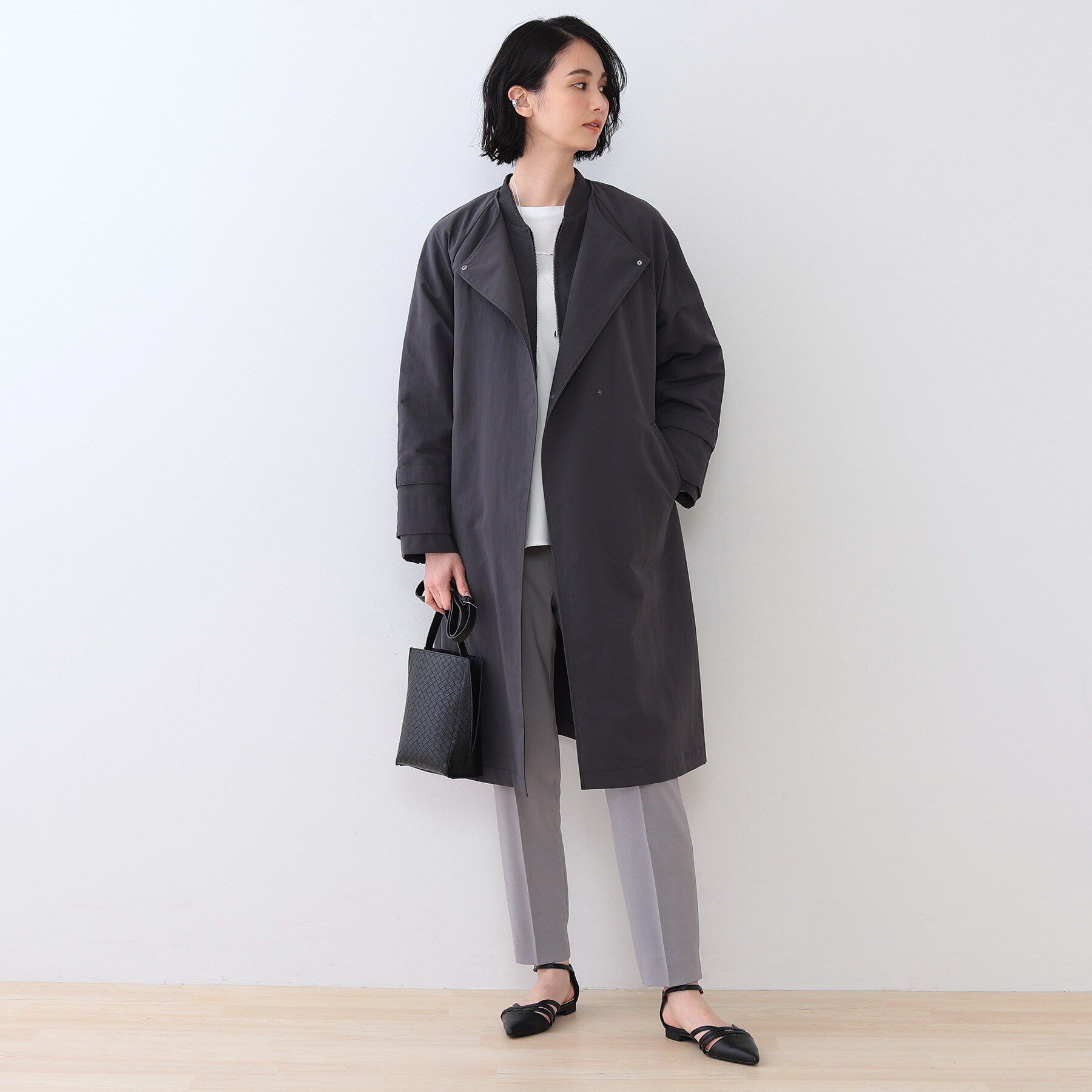 INDIVI「【撥水／UVケア／軽量】トレンチ風ロングコート」|トレンチコート|