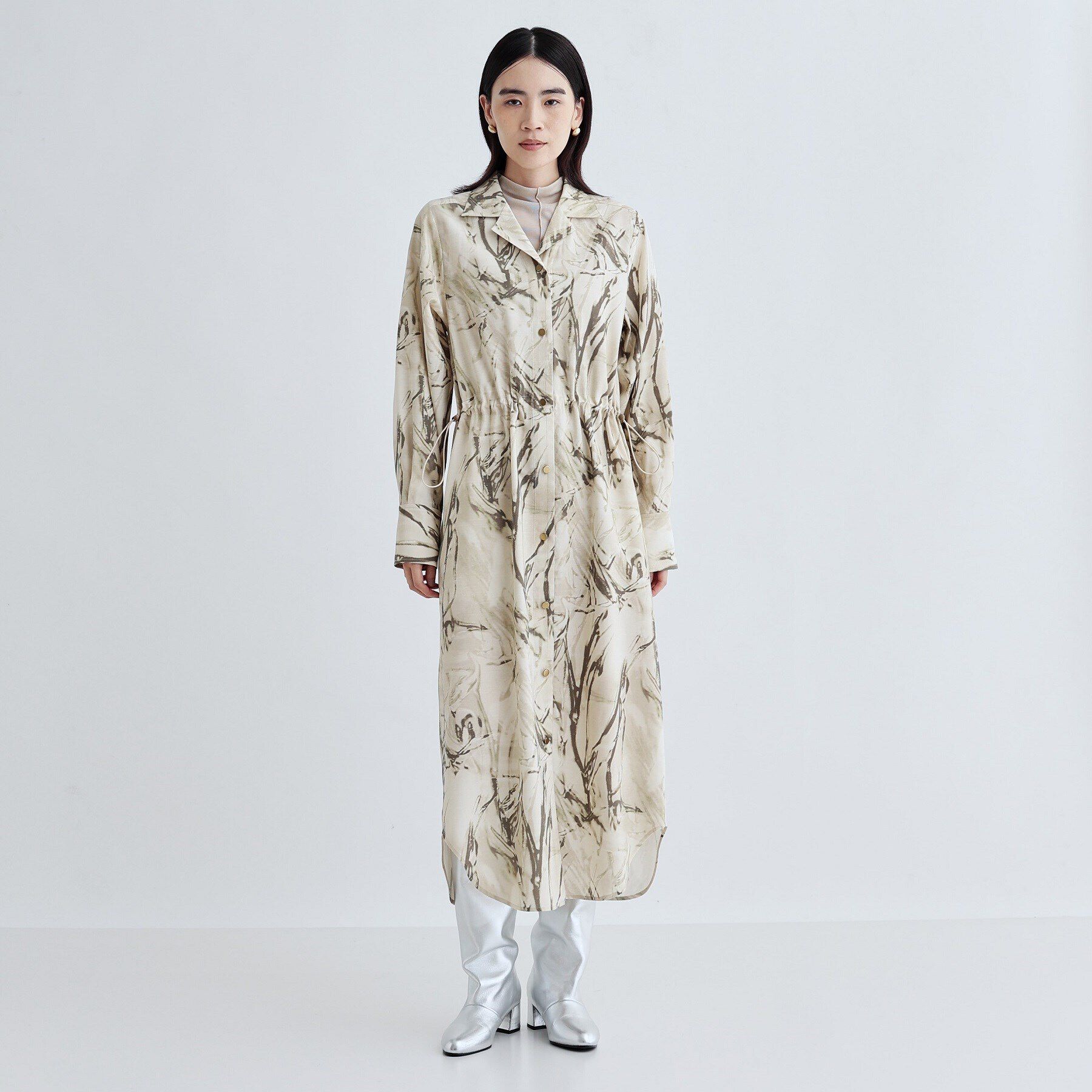 GALLEST「ウォータープリントシャツワンピース」|ワンピース|