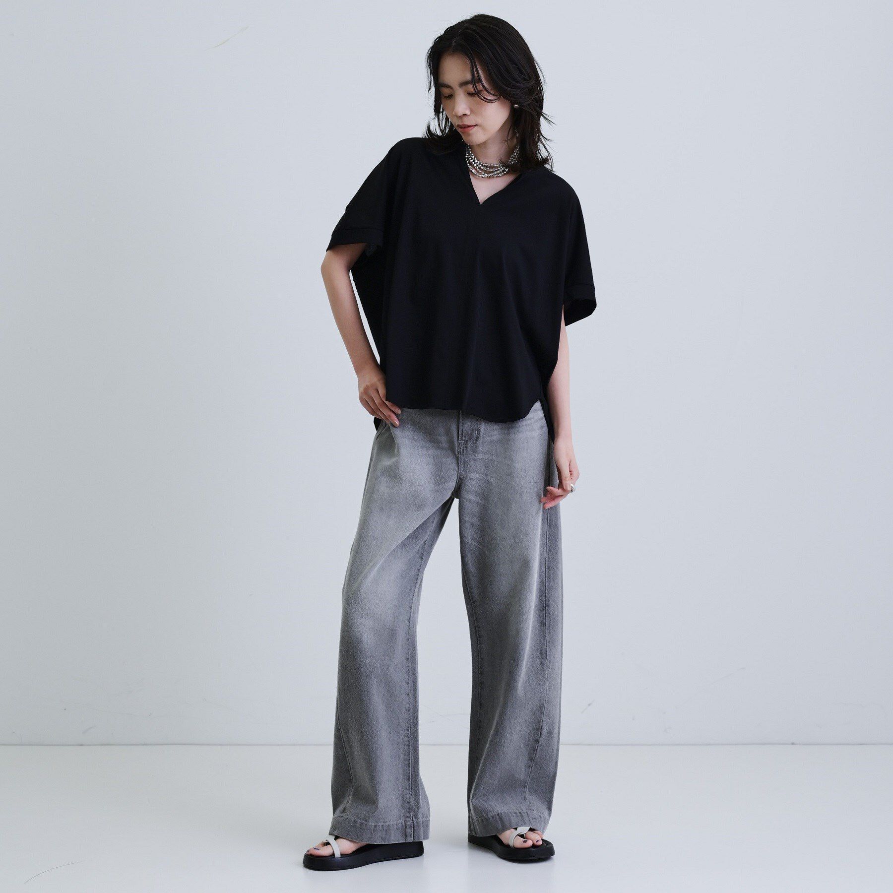 GALLEST「ギャザーポンチョカットソー」|Tシャツ・カットソー|