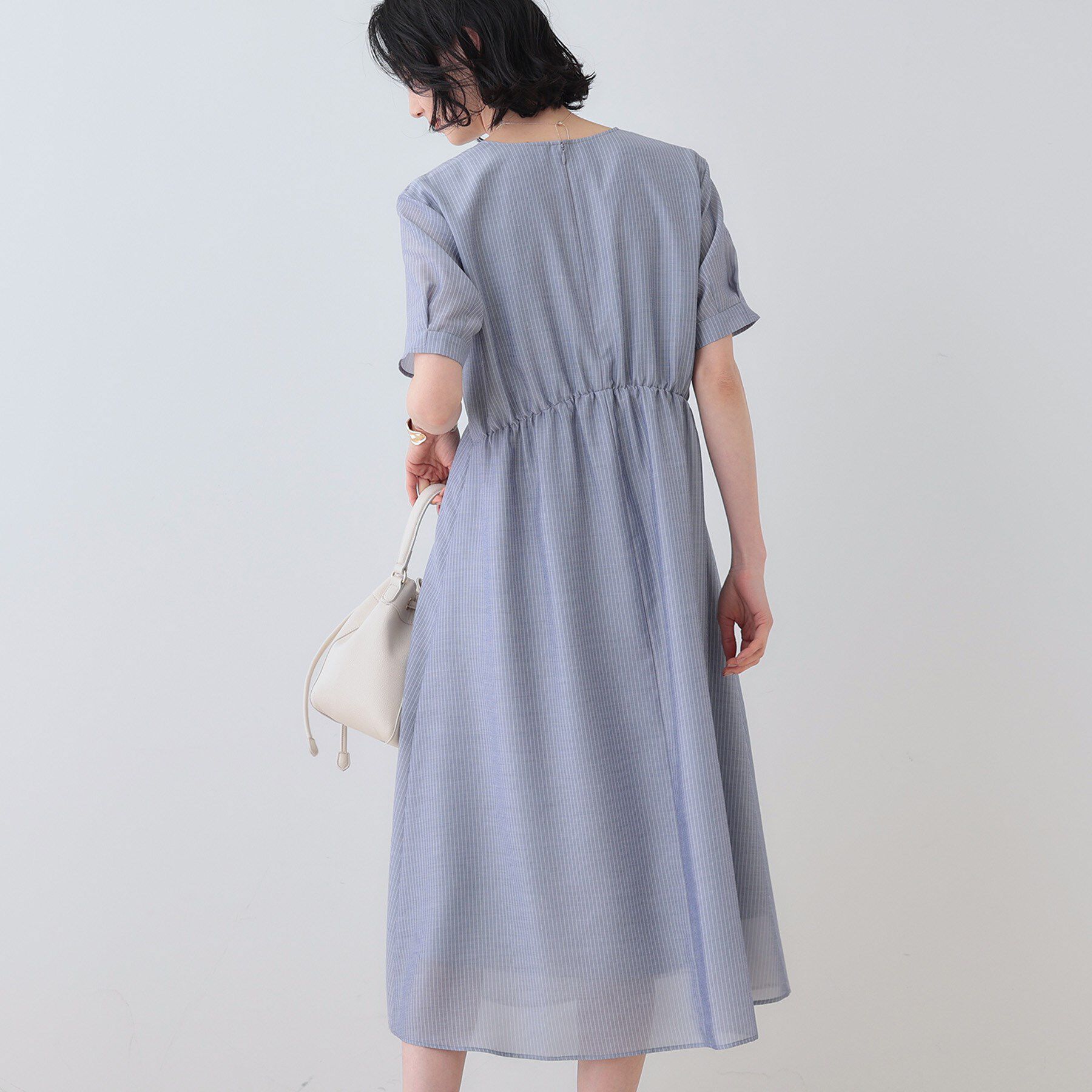 INDIVI「【洗える／エアリー】ハイウエストワンピース」|ワンピース|