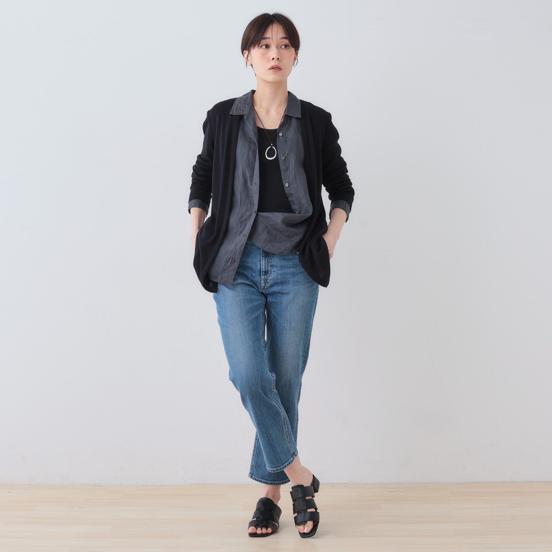 INDIVI「【UVケア／接触冷感】ベーシック着流しカーディガン」|カーディガン|