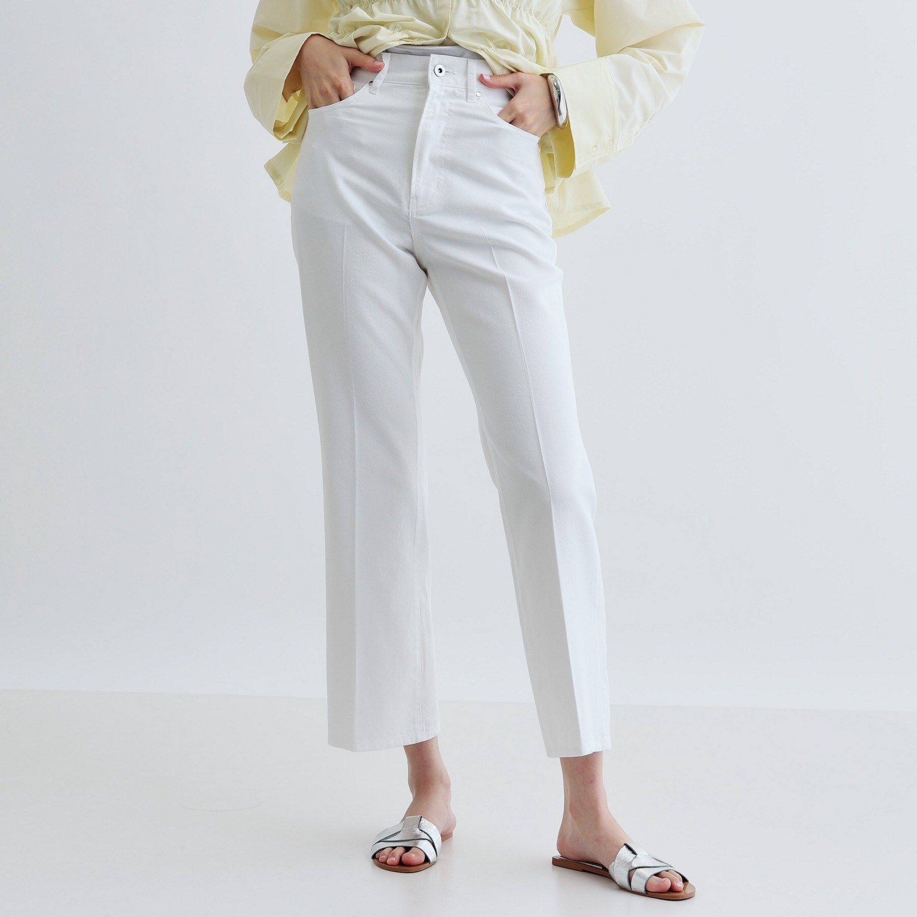 GALLEST「ライトフレアデニム」|デニム|ホワイト(001)