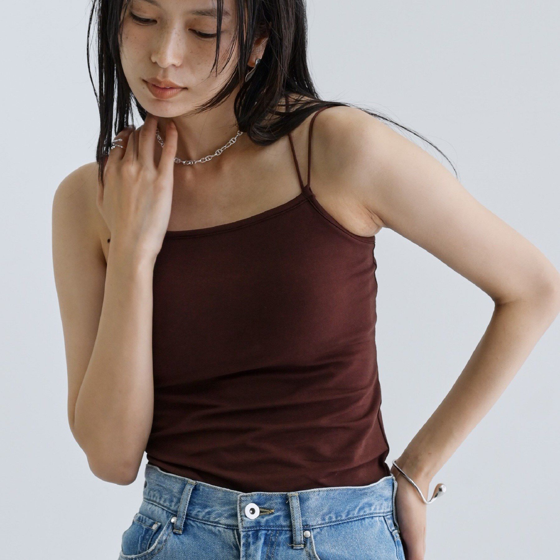 GALLEST「【一部店舗限定】カップ付きバッククロスキャミソール」|キャミソール|ブラウン(044)