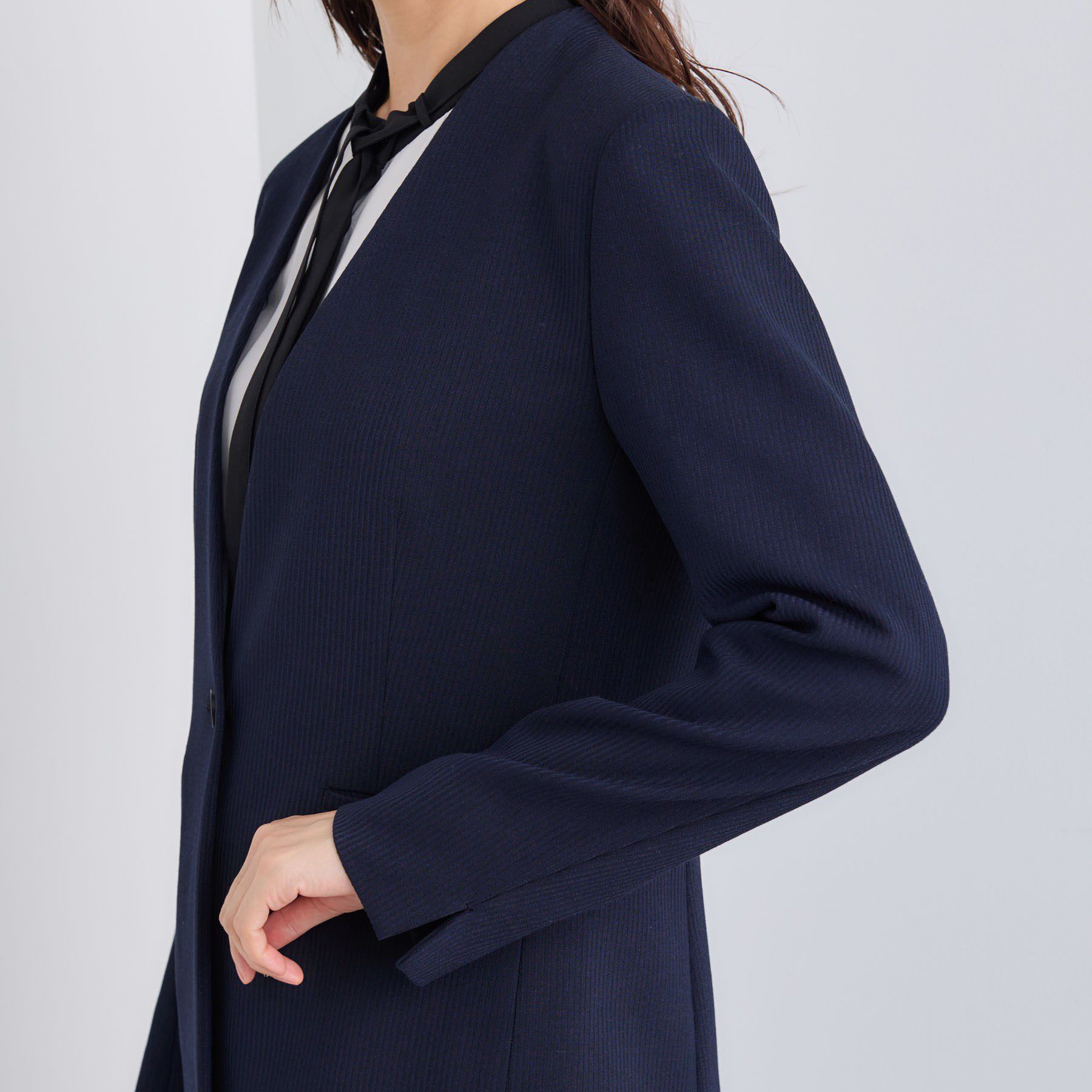 INDIVI「【日本製／通勤スーツ】プレシャスドビー ノーカラージャケット」|スーツ|