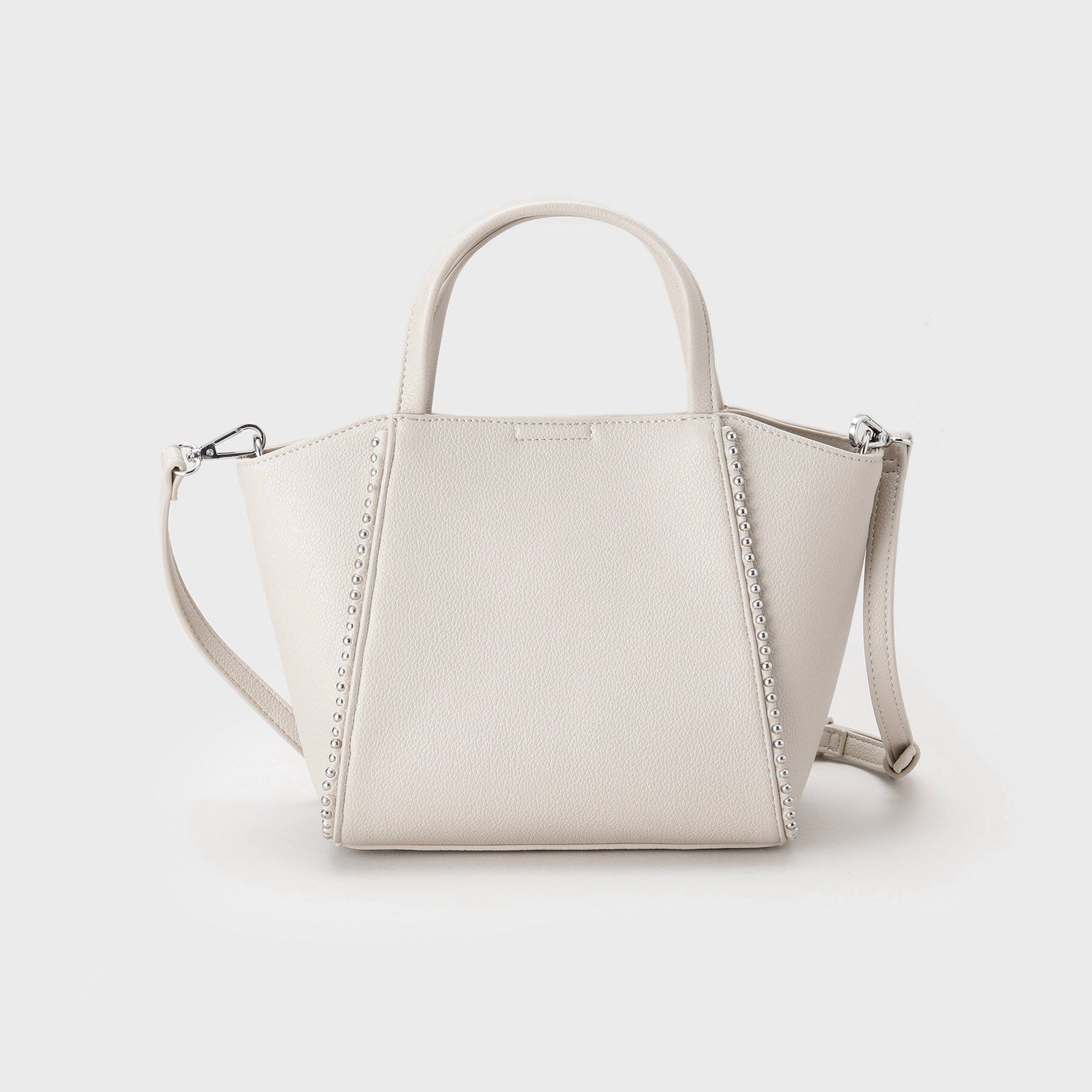 INDIVI「【ミドルサイズ／合皮／ショルダー付】スタッズ風メタルバッグ」|ショルダー・メッセンジャー|