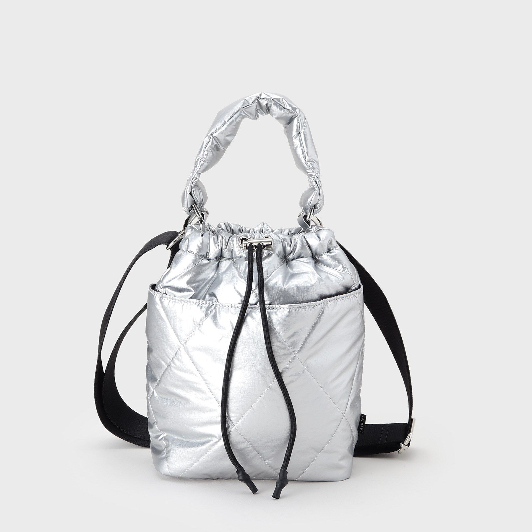 INDIVI「【大人カジュアル／ショルダー付】ふかふか巾着バッグ」|ハンドバッグ|