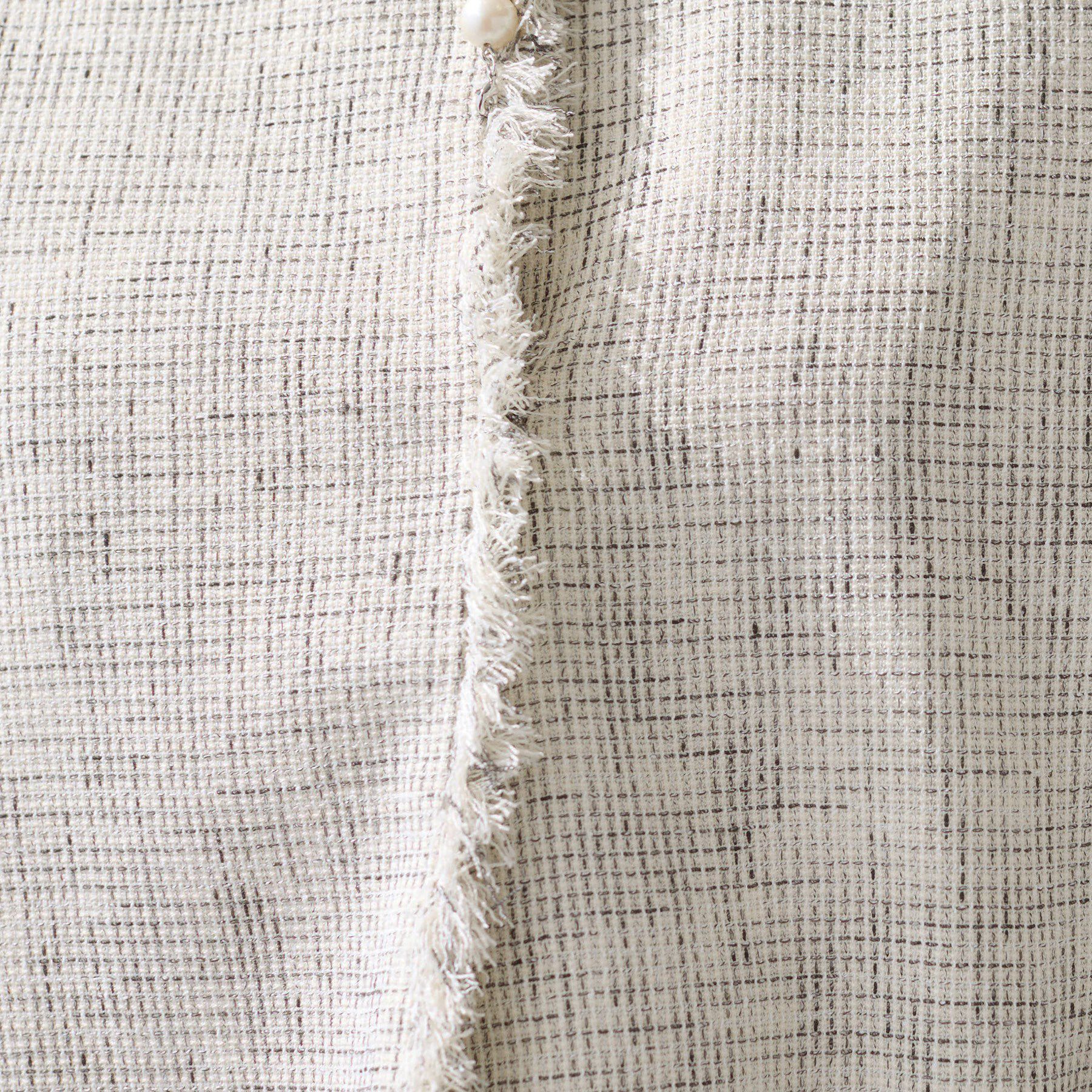 INDIVI「【軽量／SETUP可能】ストレッチツイードジャケット」|ノーカラージャケット|