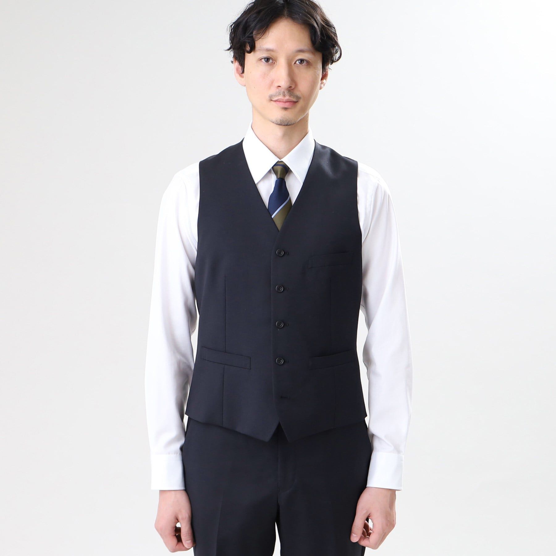 TAKEO KIKUCHI「【冠婚葬祭/3ピース対応】サージ ベスト」|スーツ|