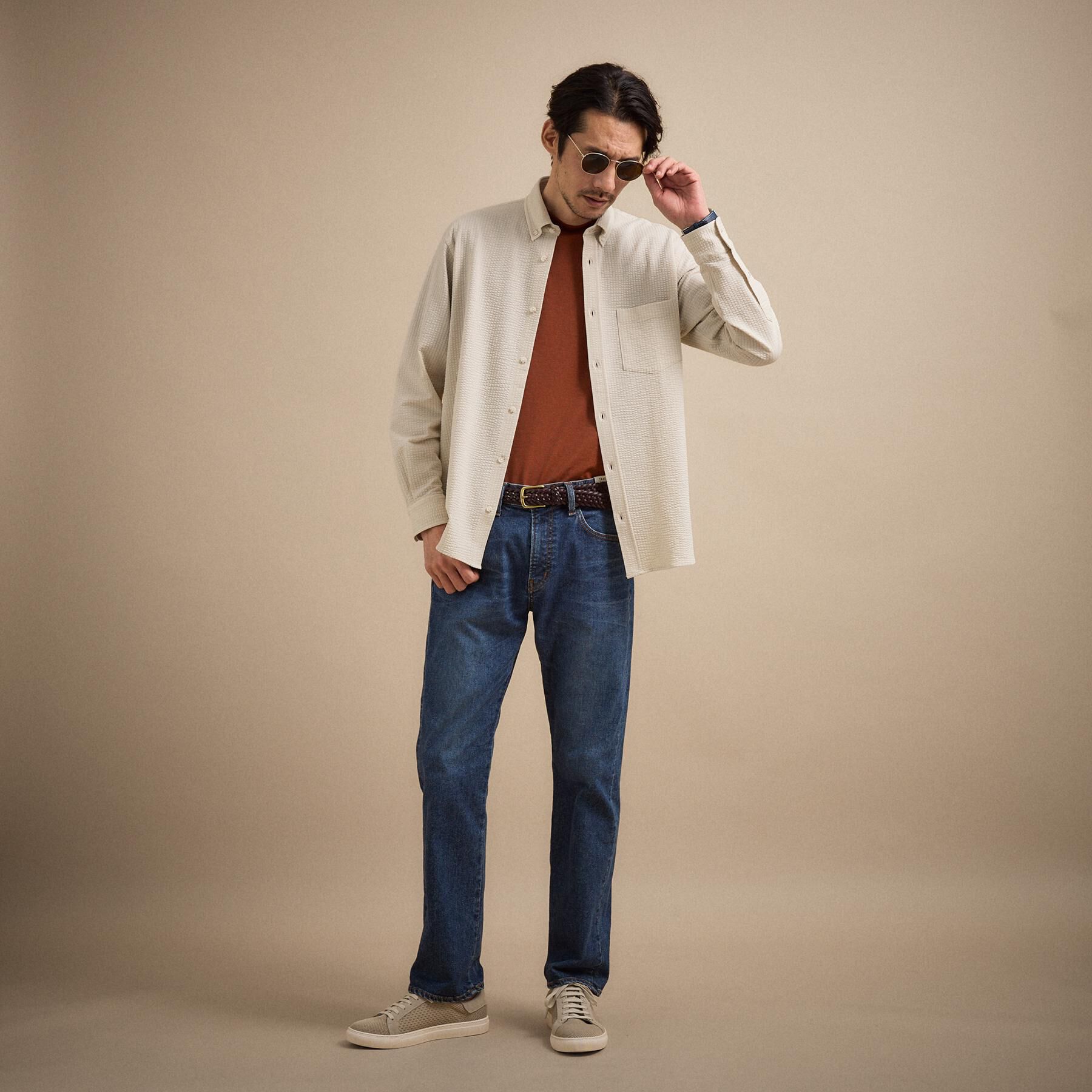 TAKEO KIKUCHI「【抗菌防臭/シーズンレス】シアサッカー ジャージシャツ」|シャツ・ブラウス|