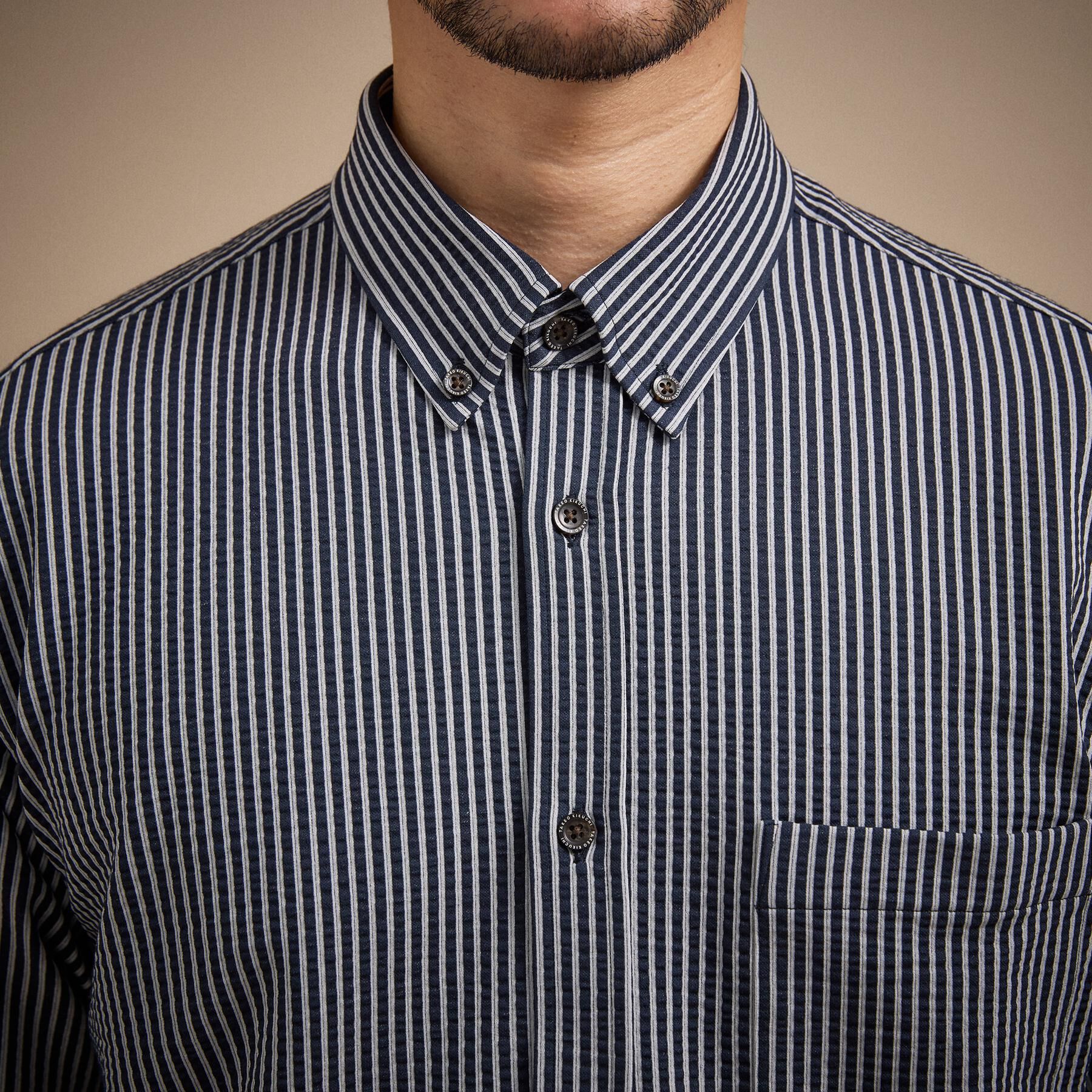 TAKEO KIKUCHI「【抗菌防臭/シーズンレス】シアサッカー ジャージシャツ」|シャツ・ブラウス|