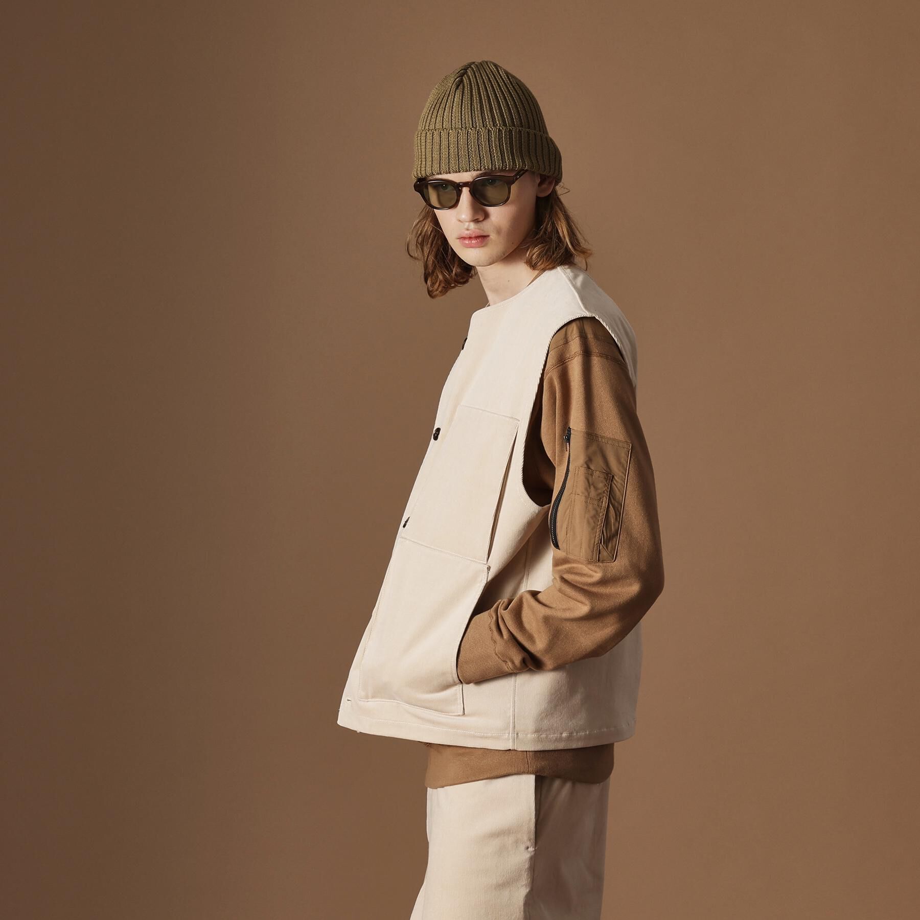 40CARATS&525「【Sサイズ～】コーデュロイ4パッチポケットヴェスト」|ベスト・ジレ|